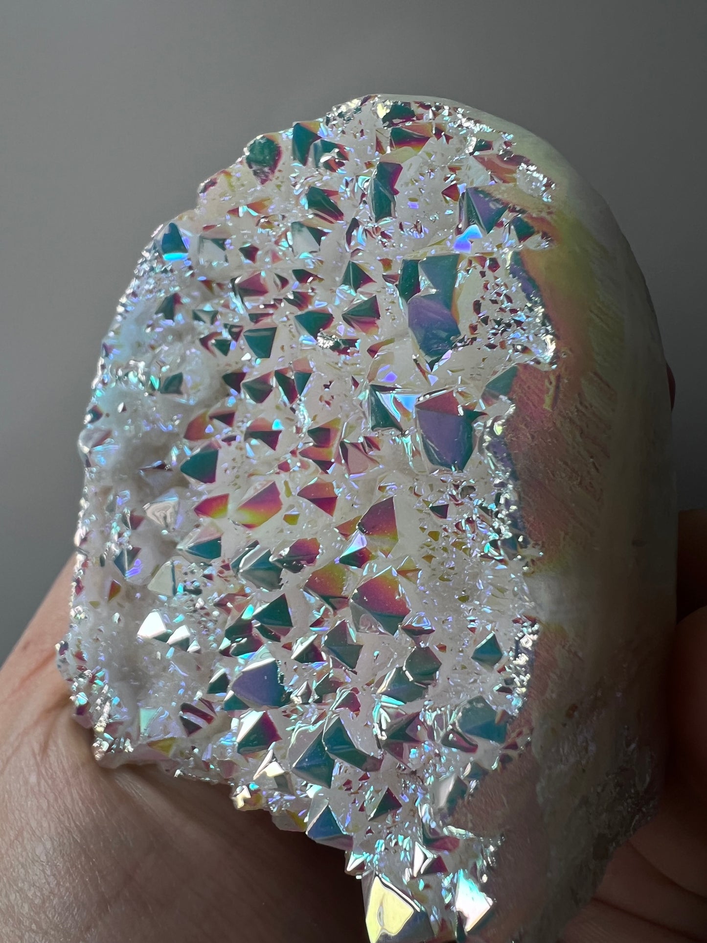 Angel Aura Quartz Geode Cluster Decorator - Brazil