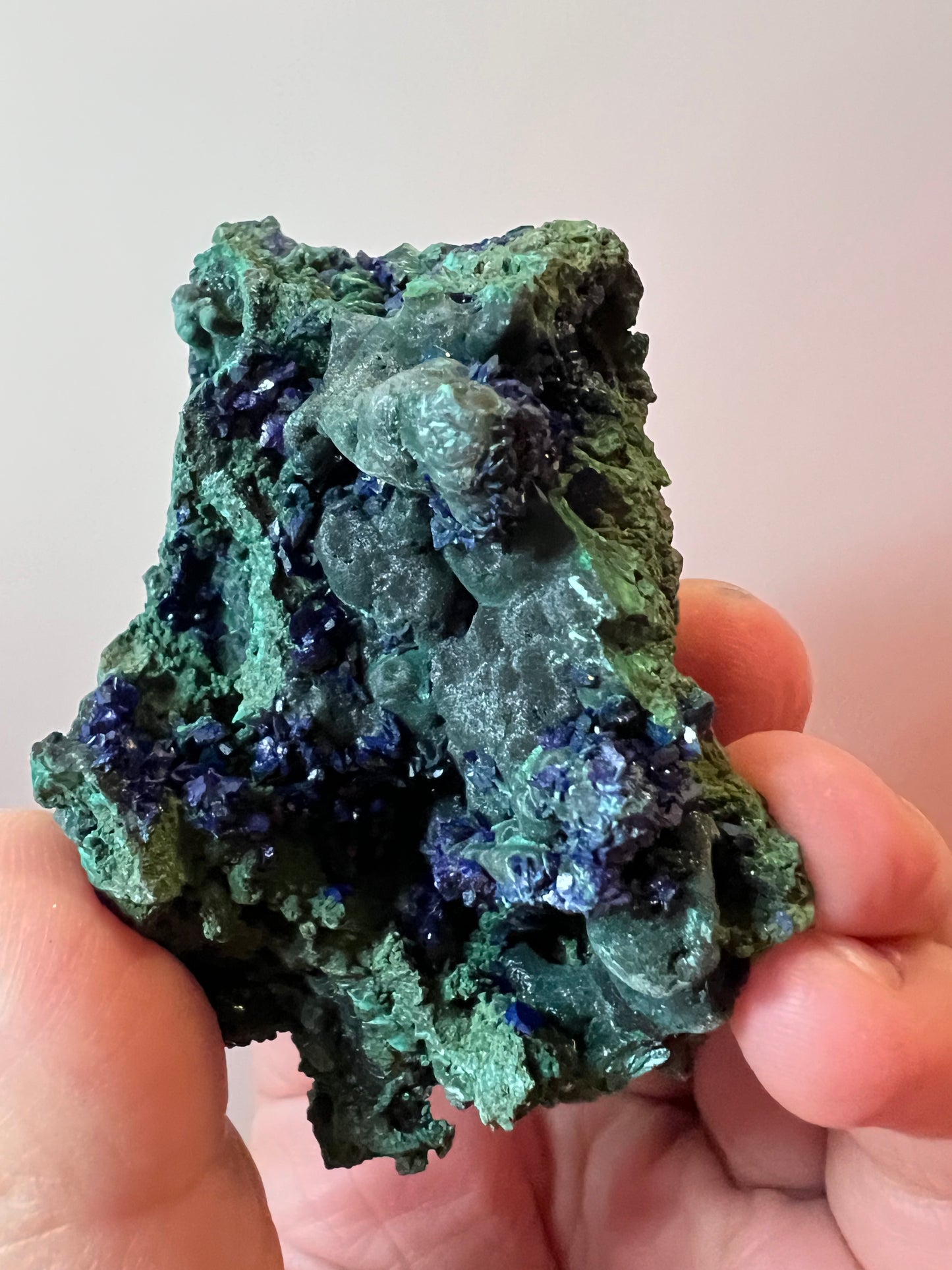 Azurite & Malachite Botryoidal Cluster - Morocco