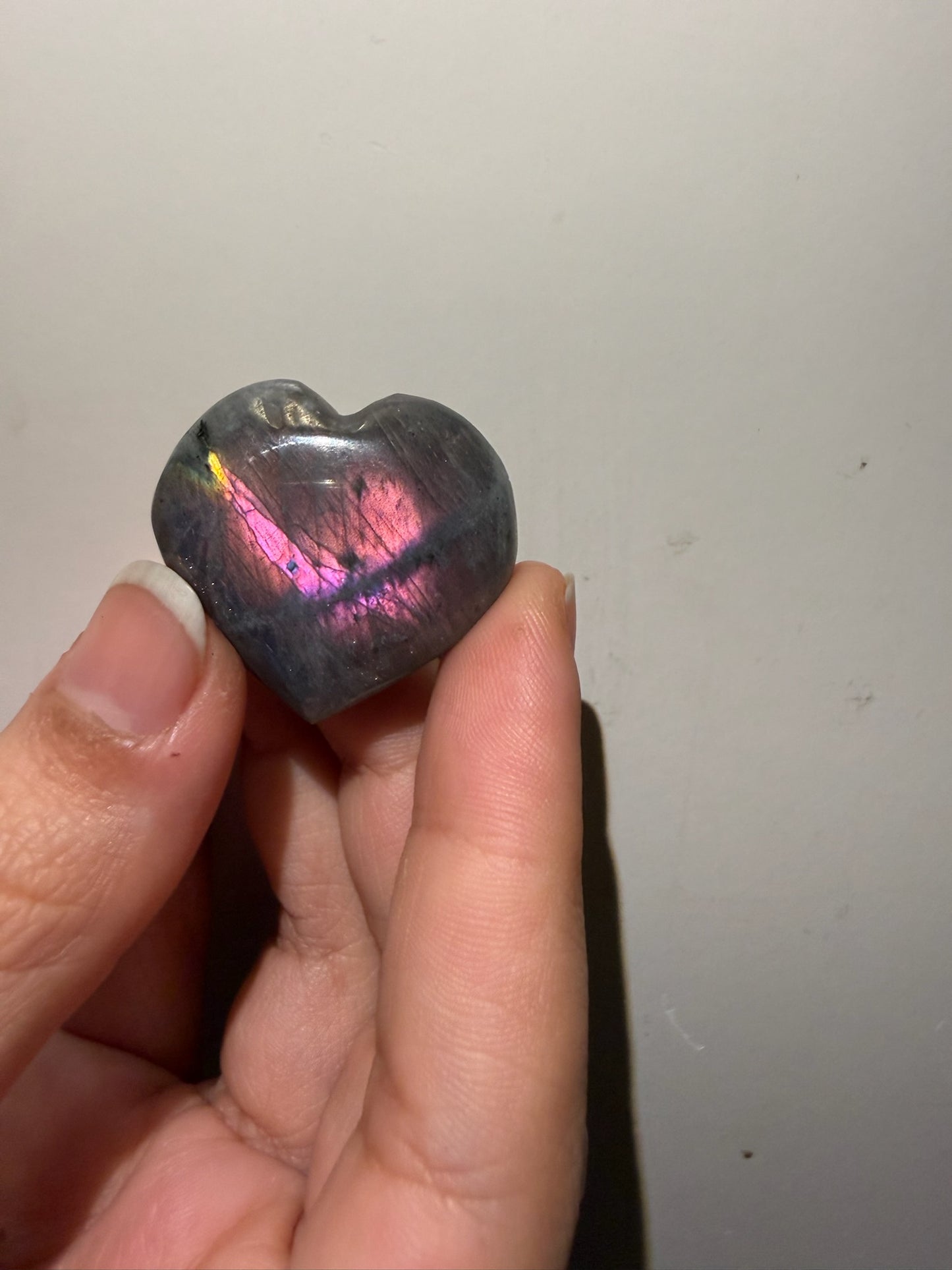 Labradorite Heart Carving - Madagascar