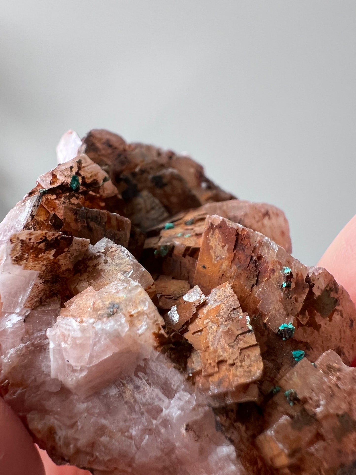 *RARE* Dolomite with Malachite Inclusions - Morocco