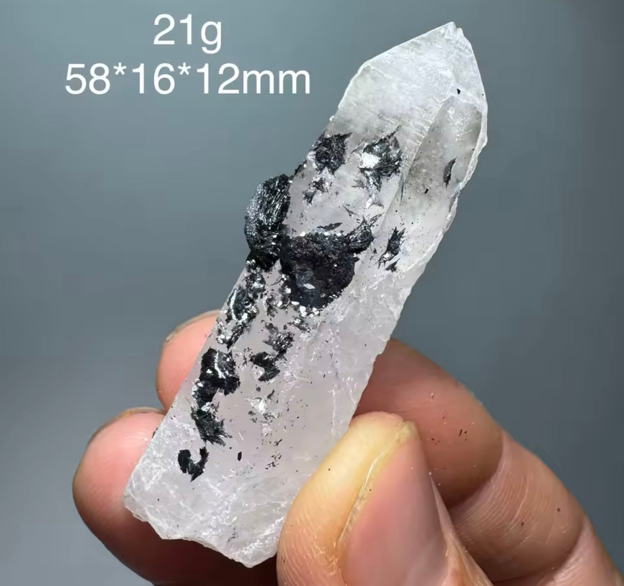 Raw Specularite (Hematite) & Clear Quartz Symbiosis – Inner Mongolia