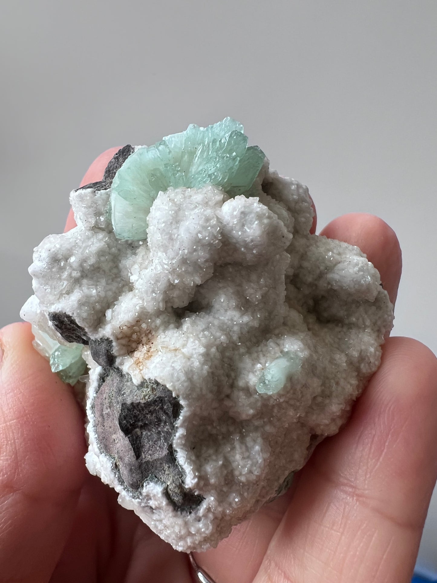 Green Apophyllite Cluster - India