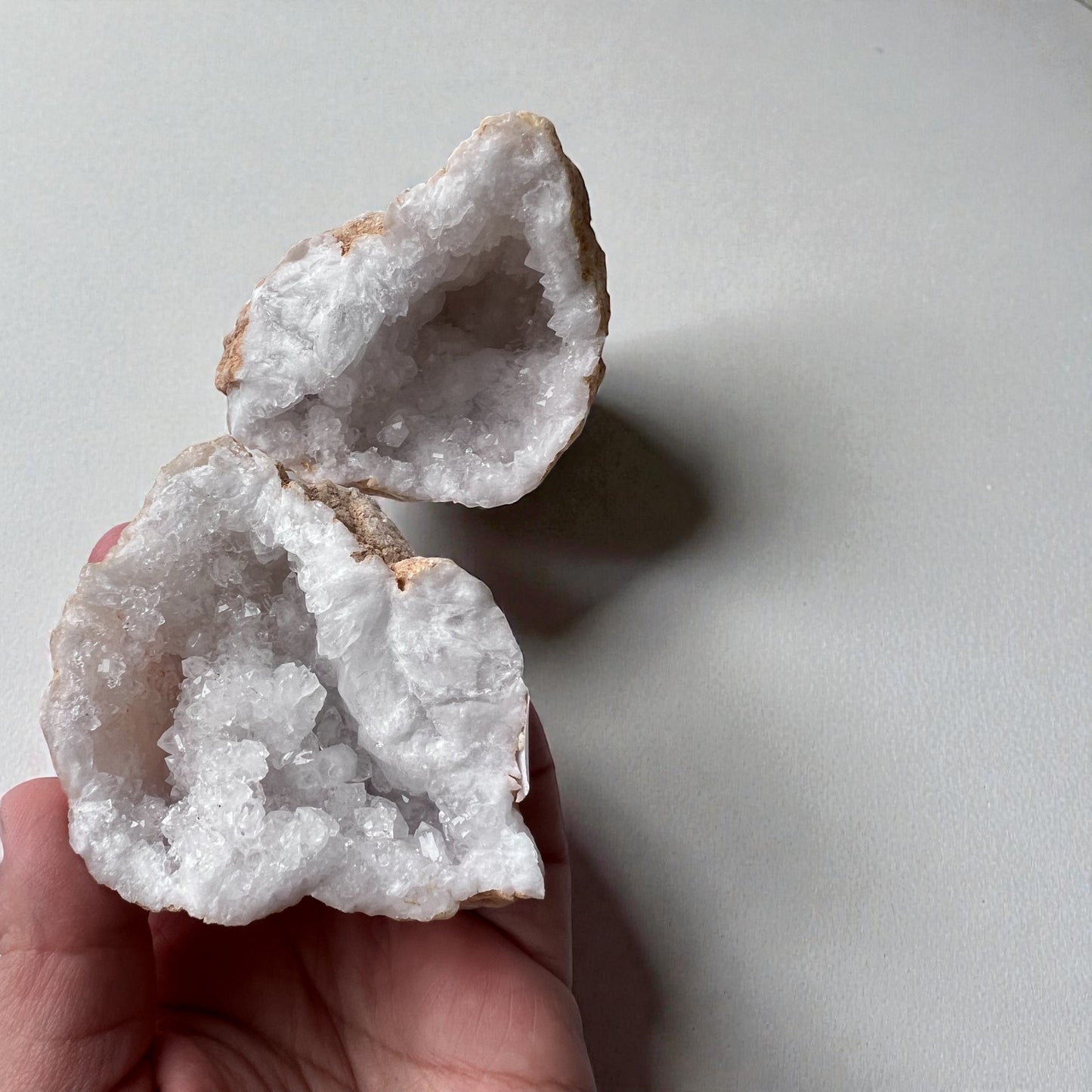 Clear Quartz Geode Pair - Morocco