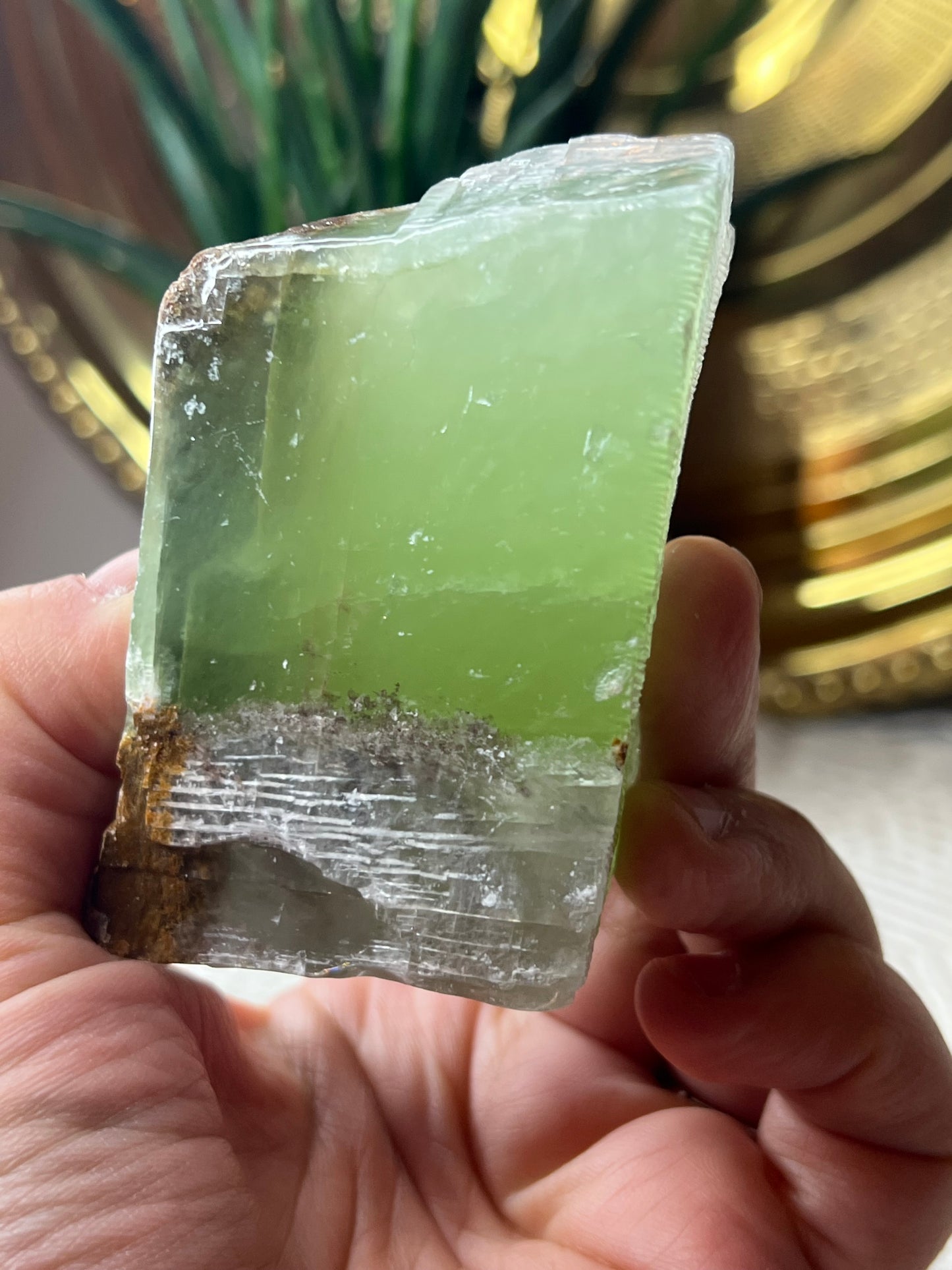 Green Calcite Chunk - Raven + Sage