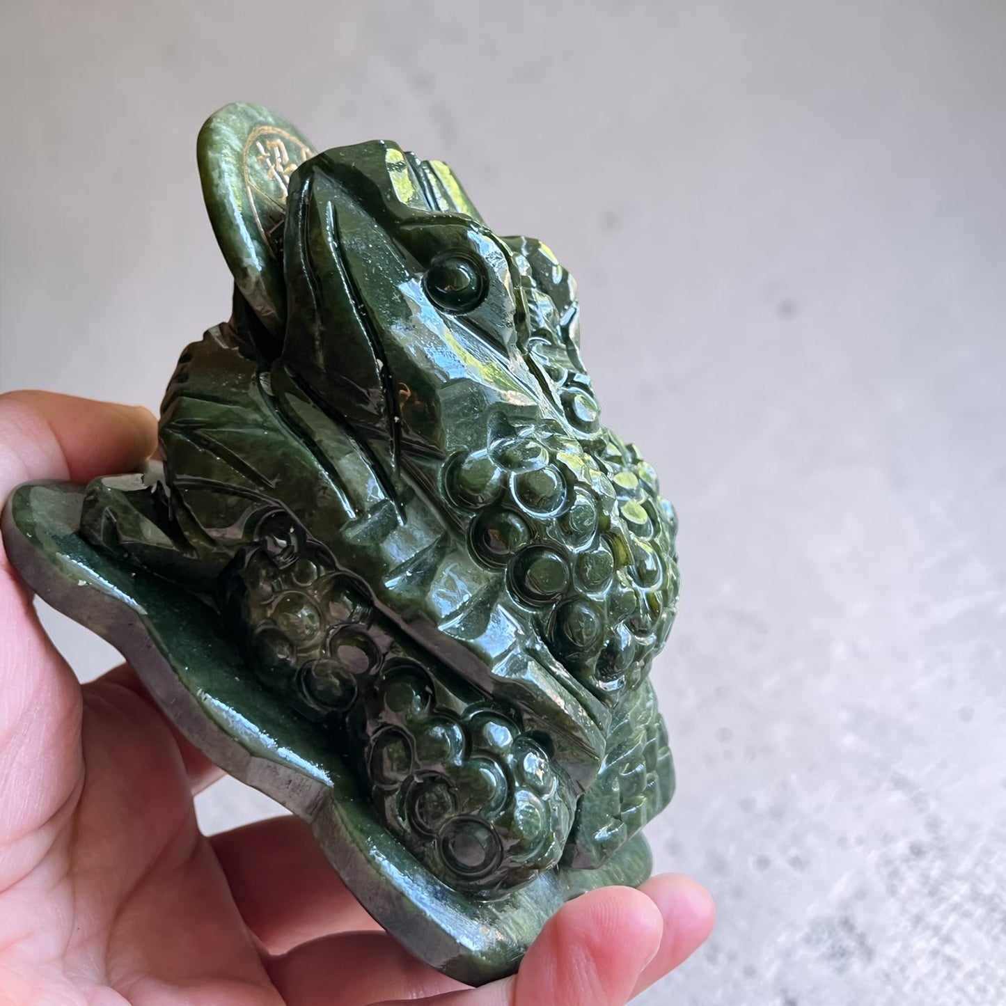 Green Jade Money Frog | Prosperity & Abundance Symbol | Feng Shui Wealth Talisman