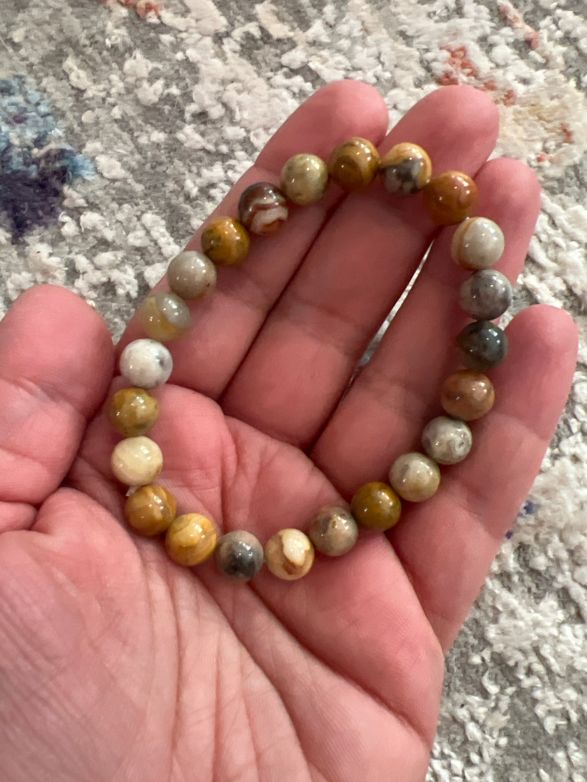 Crazy lace agate bracelet