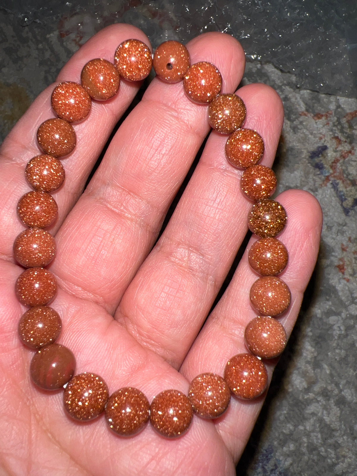 Goldstone bracelet