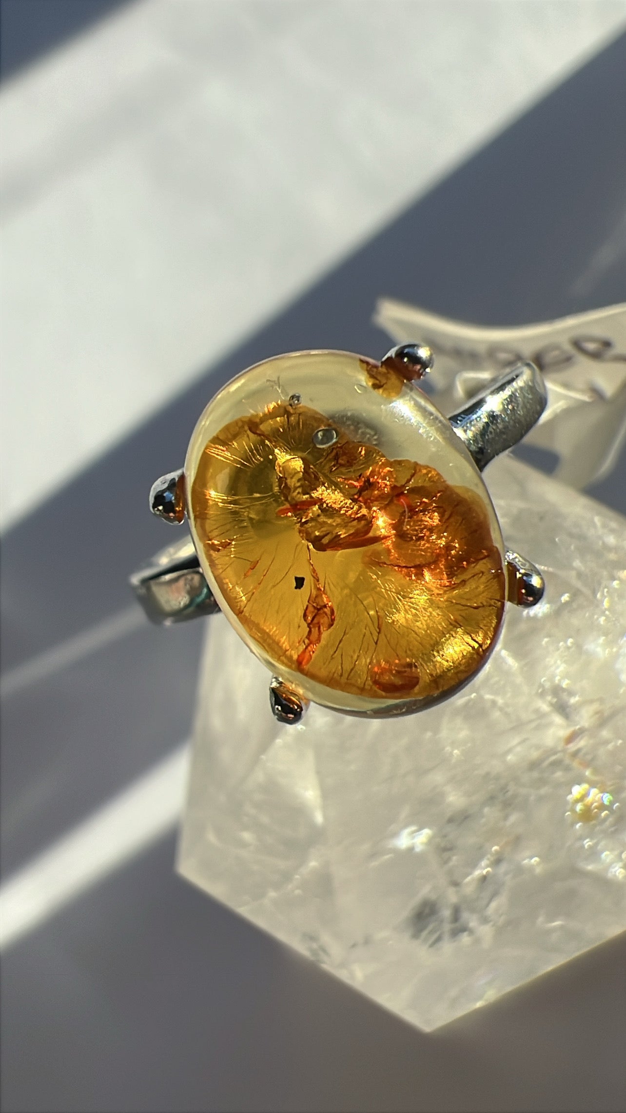 Amber Ring – S925 Adjustable