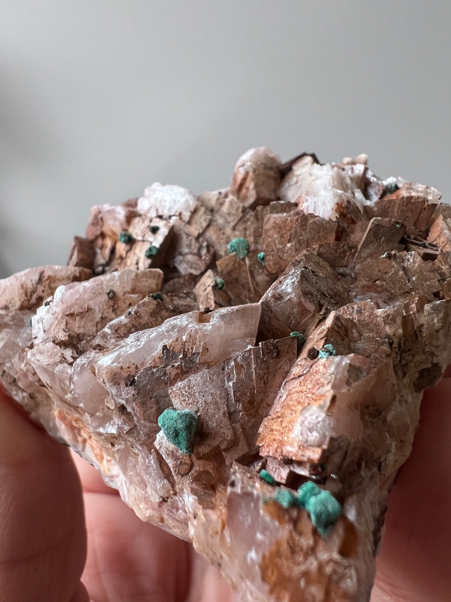 *RARE* Dolomite with Malachite Inclusions - Morocco