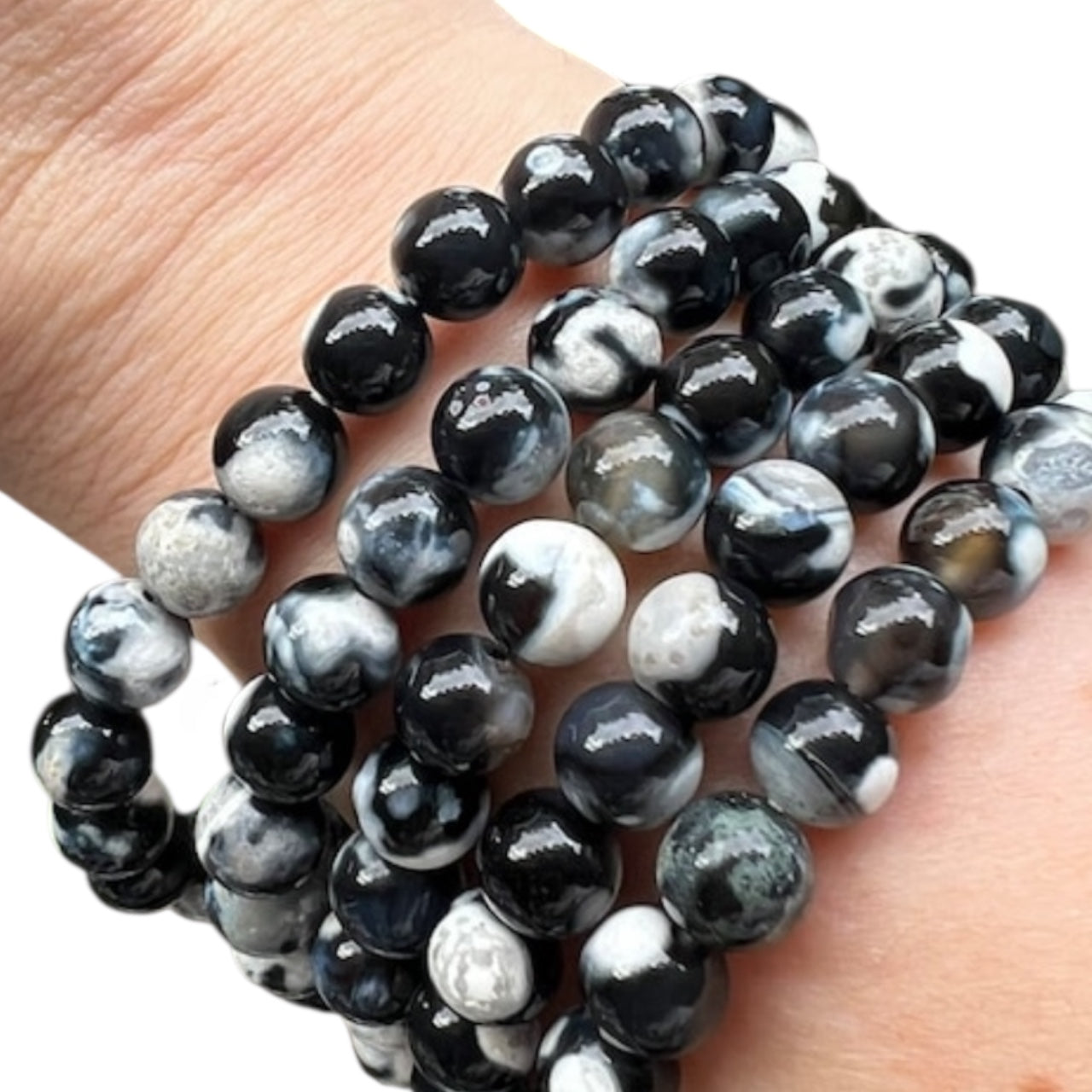 Orca Agate Bracelet (8mm) – Strength, Healing & Emotional Release