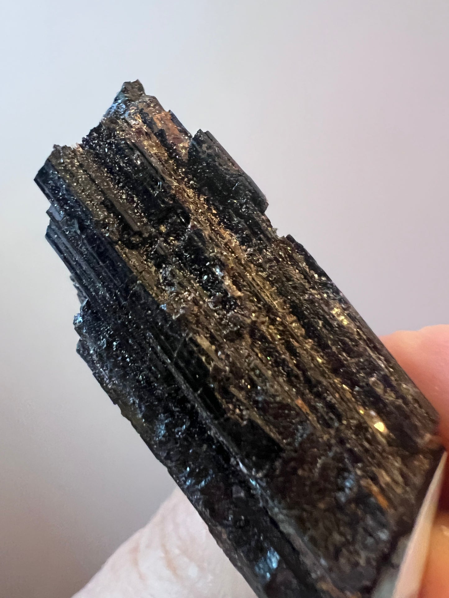 Black Tourmaline With Mica Raw Cluster - Brazil
