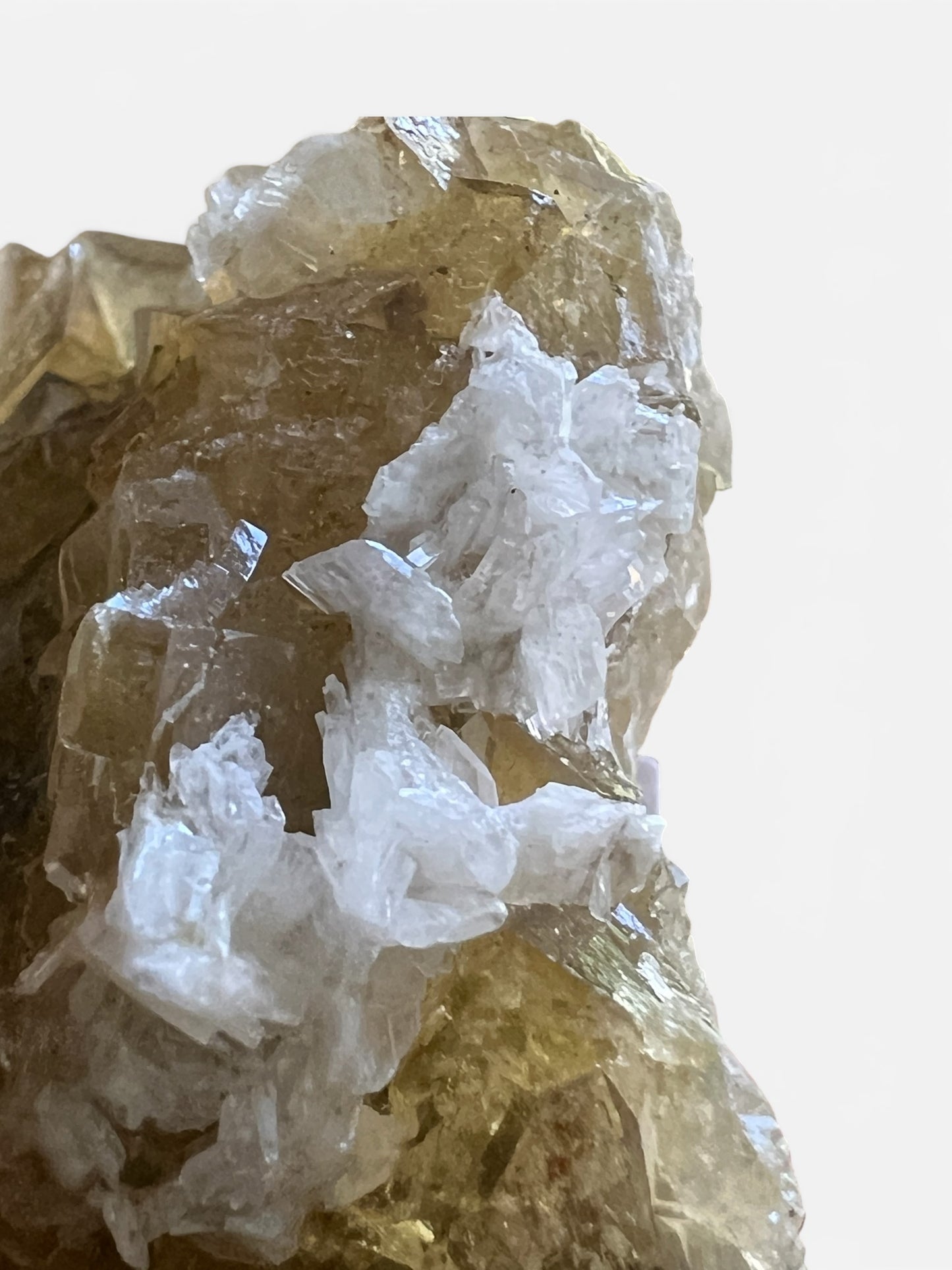 Yellow Fluorite & Calcite Cluster