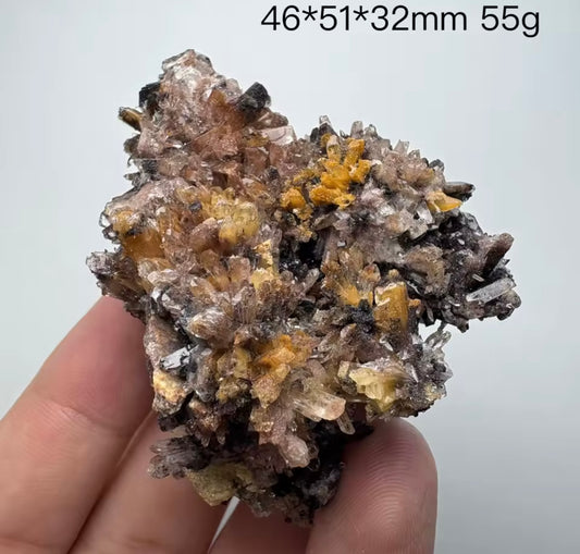 RARE- Limonite-Coated Quartz Flower Cluster-China