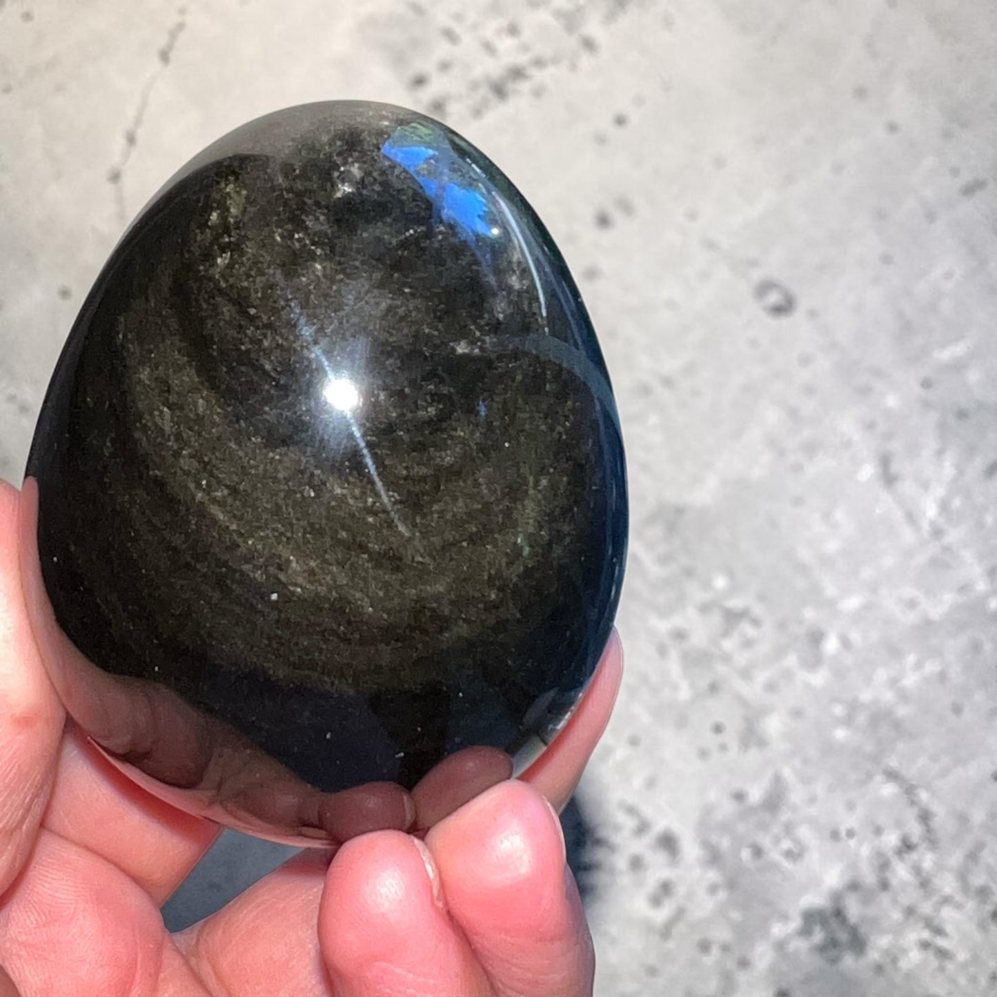 Gold Sheen Obsidian Egg
