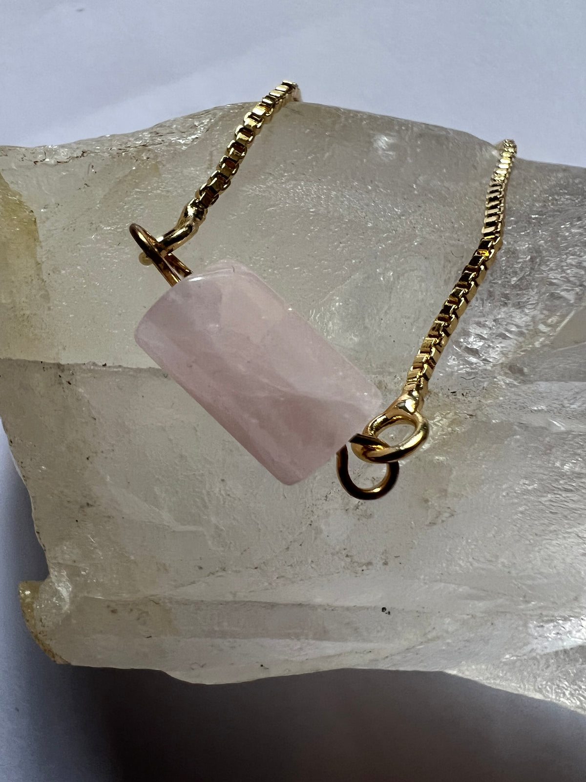 Rose Quartz Good Plated Bracelet