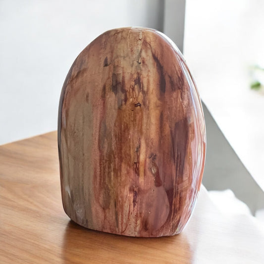 AAA Petrified wood with quartz Freeform from Madagascar