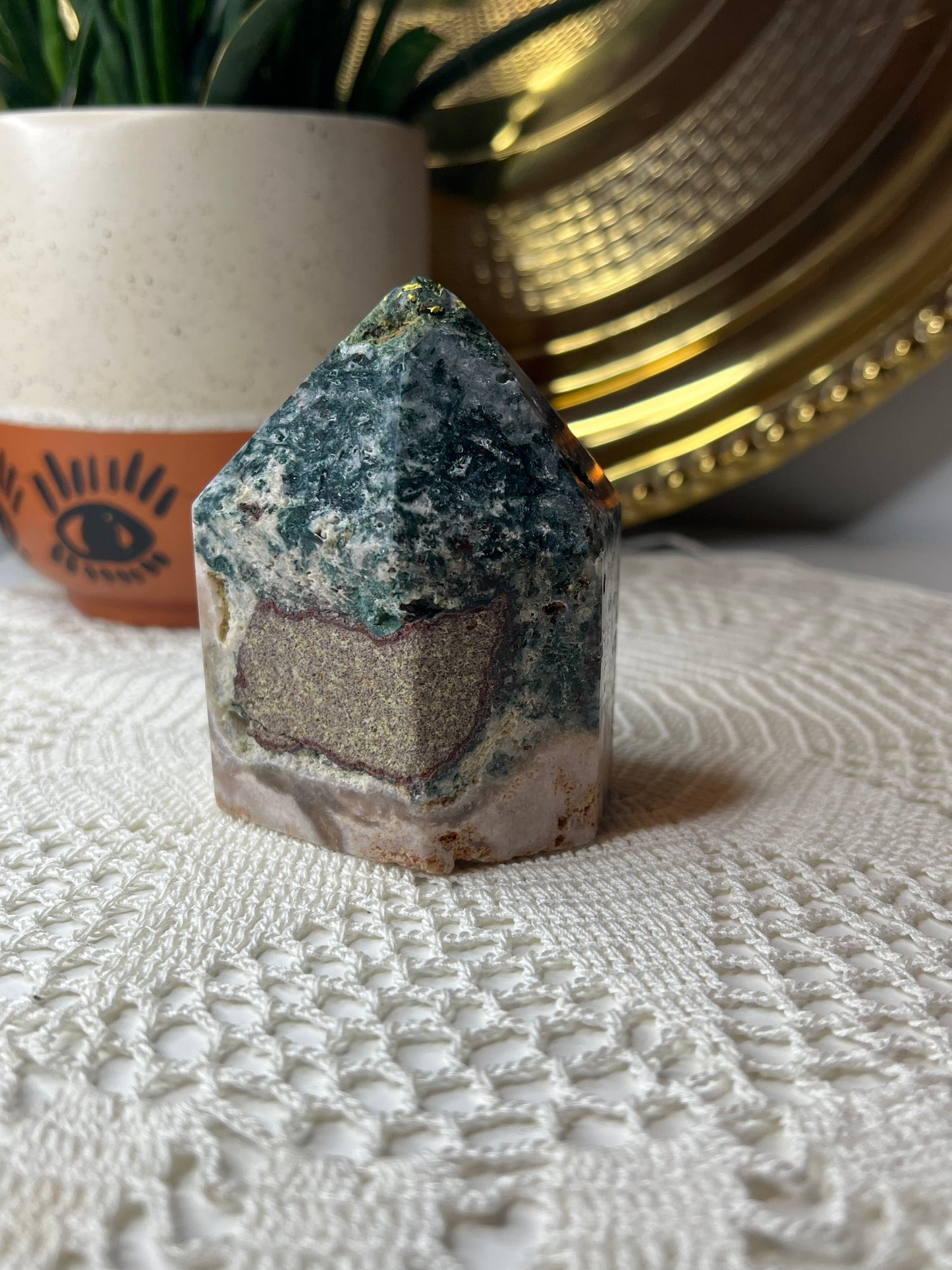 Pink Amethyst Tower - Raven + Sage