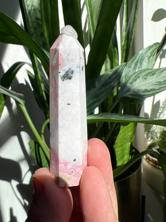 Marble Pink Rhodonite Point