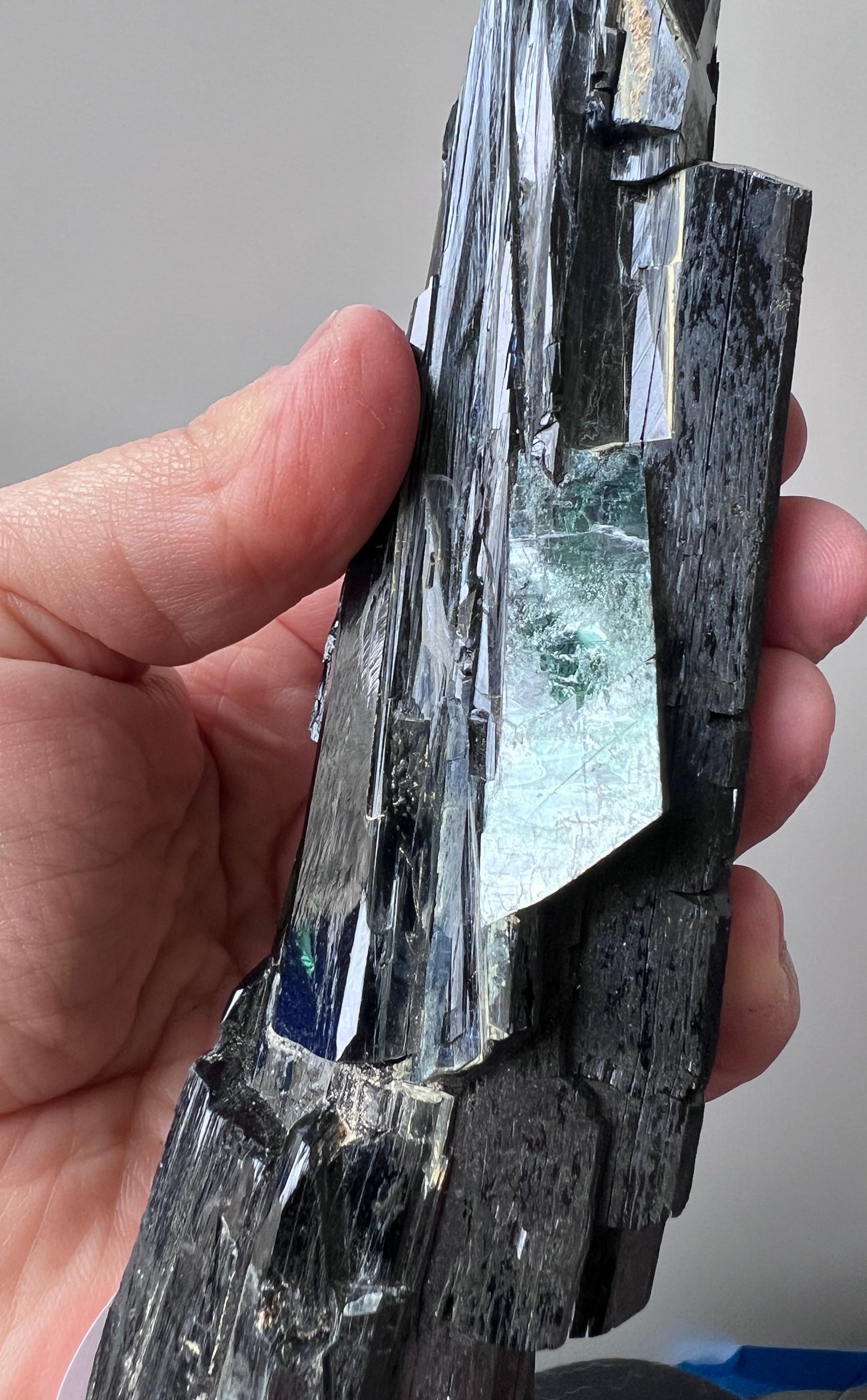 Large Deep Blue-Green Vivianite Blade Cluster – Rare Collector’s Mineral - Brazil