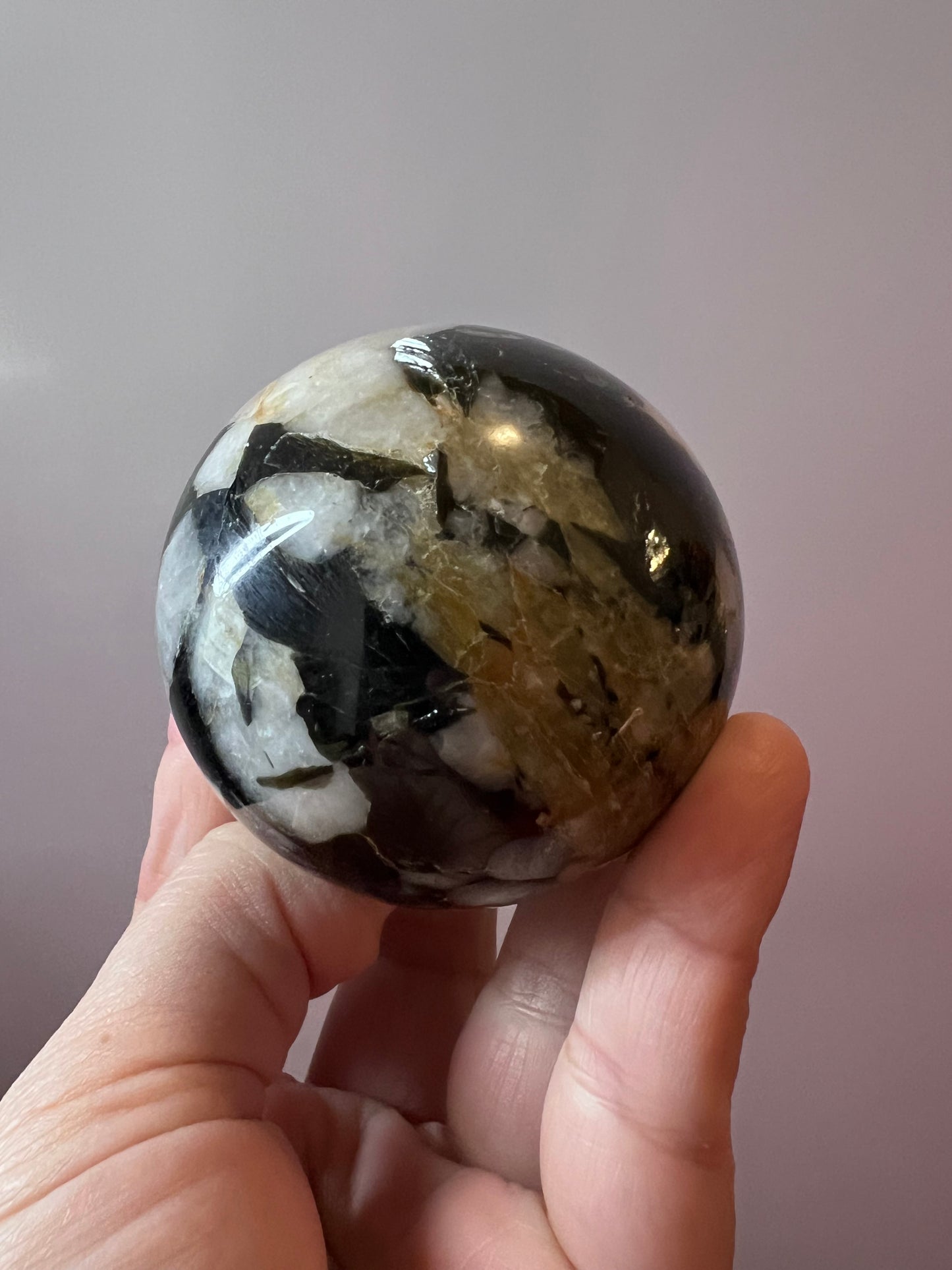 High-Grade Yellow Tourmaline with Black Mica - Pakistan