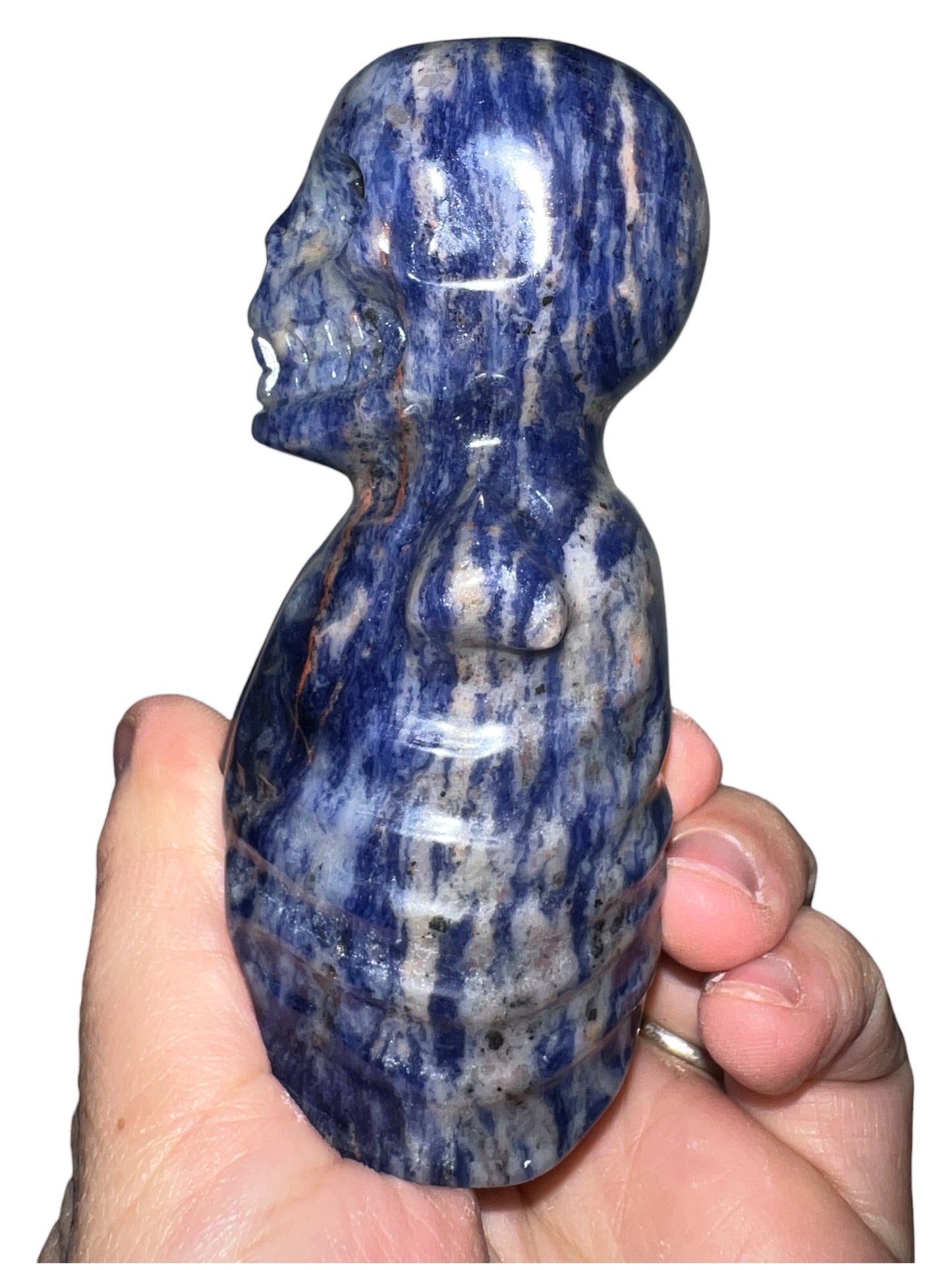 Sodalite Skeleton Carving - Afghanistan
