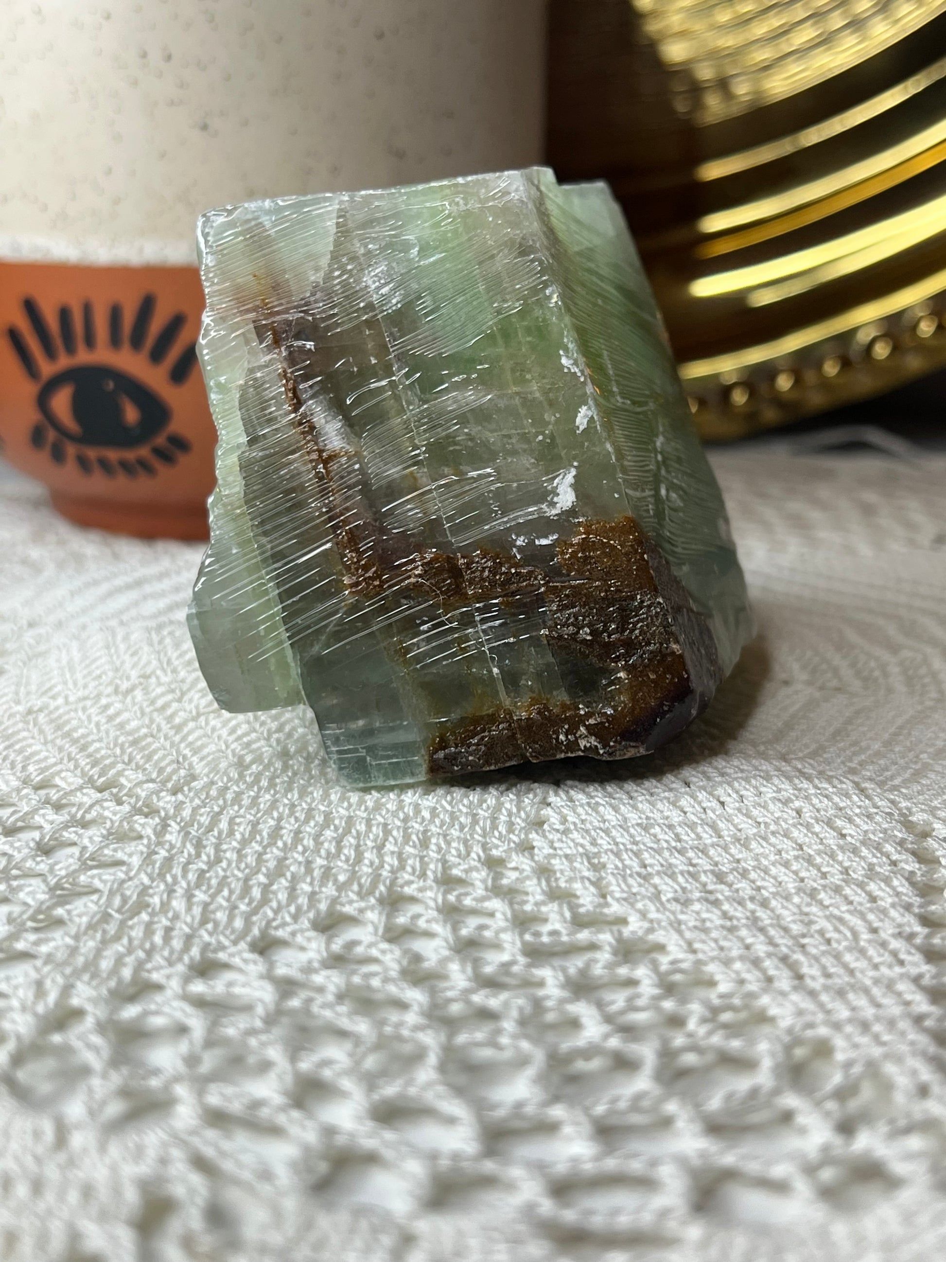 Green Calcite Chunk - Raven + Sage