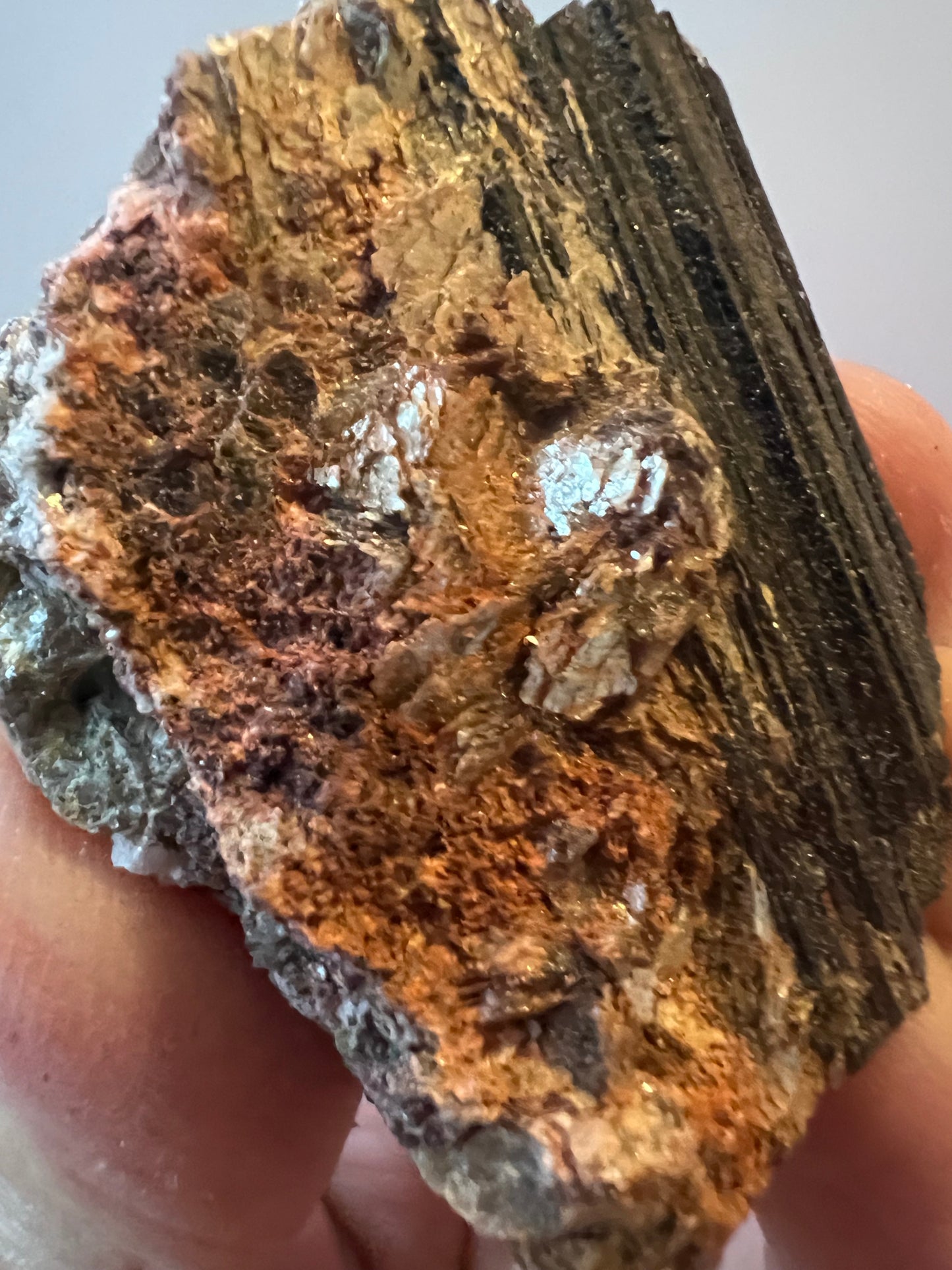 Black Tourmaline with Mica Raw Cluster - Brazil