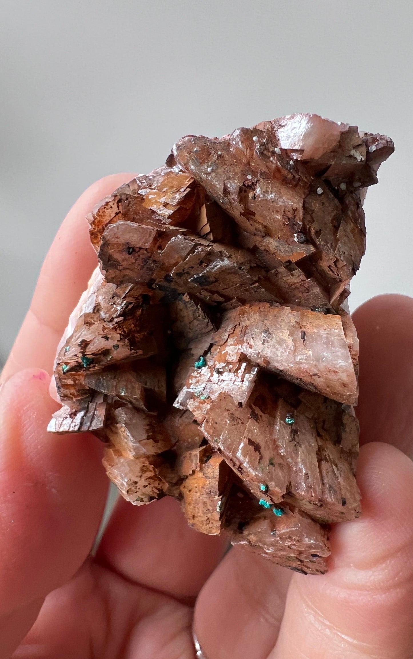 *RARE* Dolomite with Malachite Inclusions - Morocco