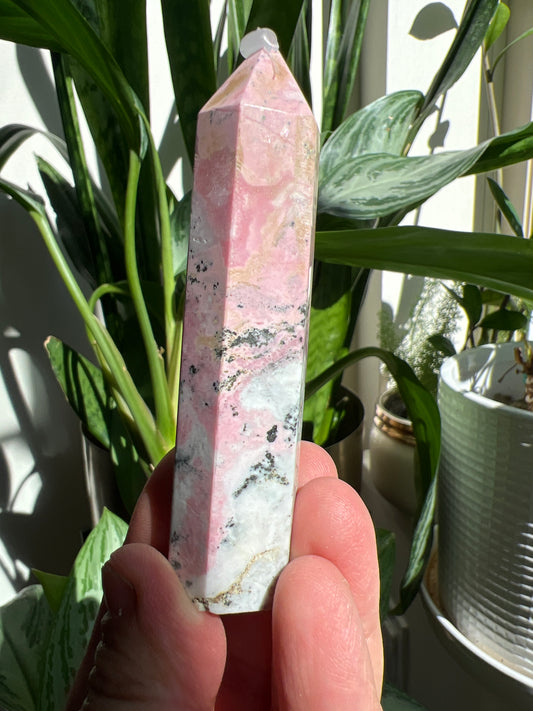 Marble Pink Rhodonite Point