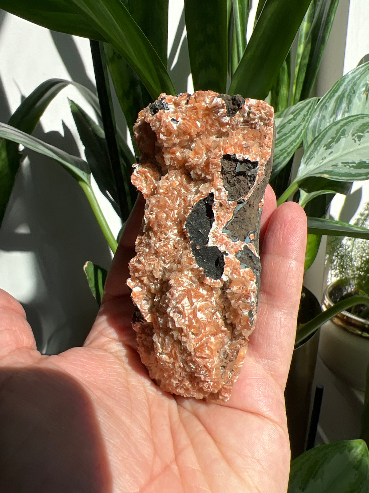 Orange Heulandite cluster