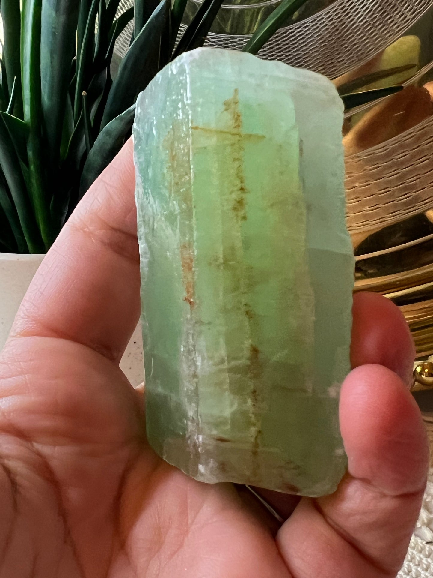 Green Calcite Chunk - Raven + Sage