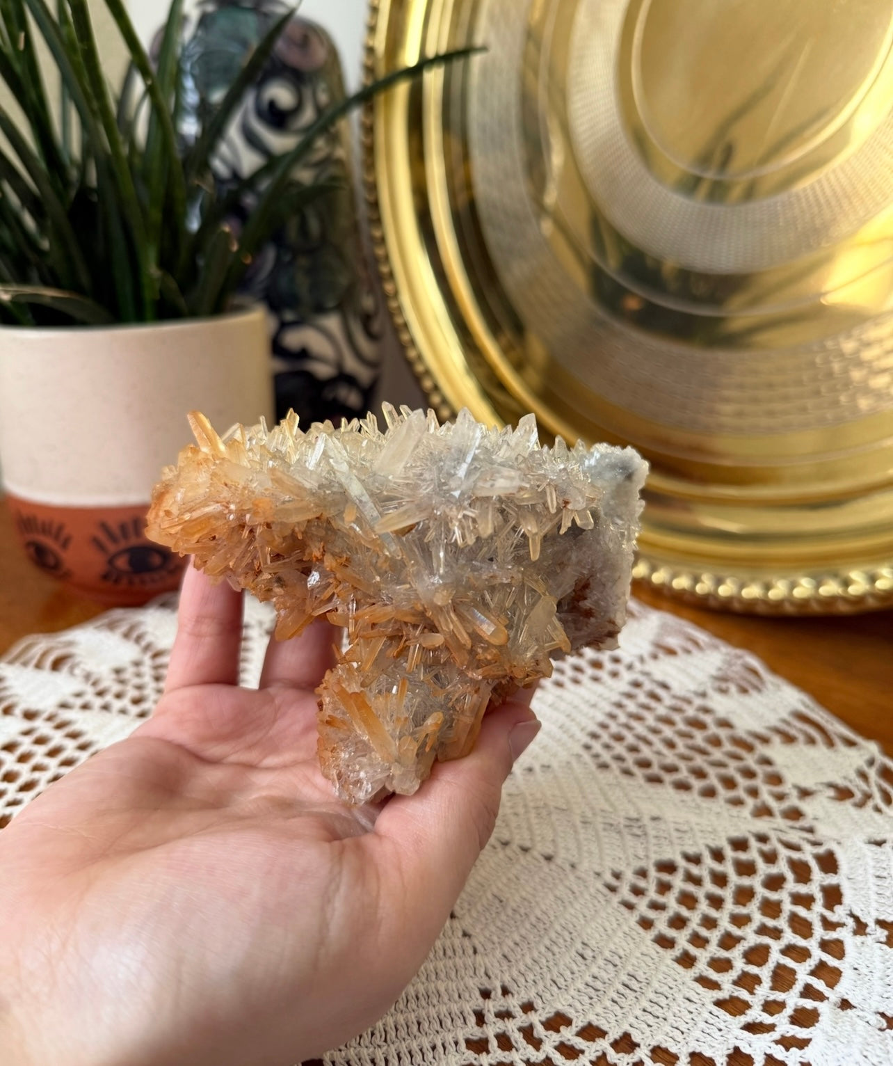 Tangerine Quartz Cluster