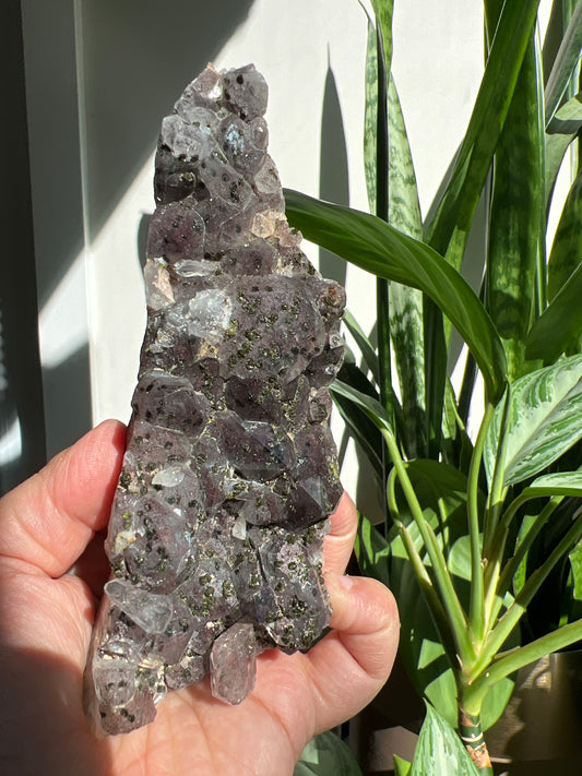 Rare* Super Seven with epidote Cluster