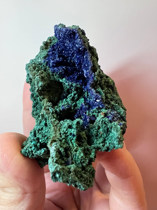 Azurite & Malachite Botryoidal Cluster - Morocco