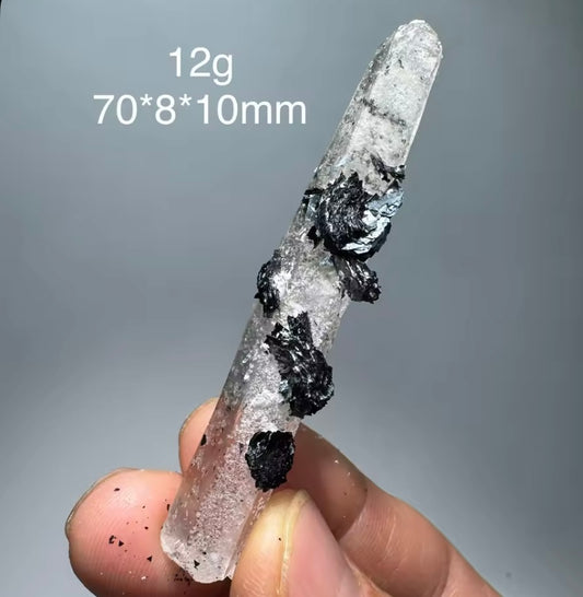 Raw Specularite (Hematite) & Clear Quartz Symbiosis – Inner Mongolia