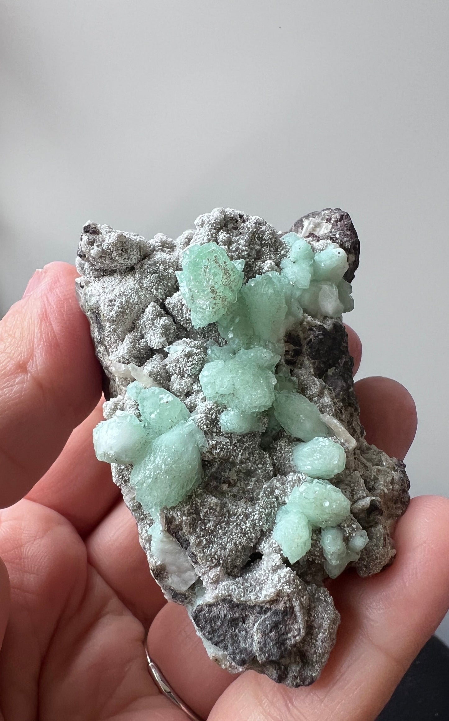 Green Apophyllite Cluster - India