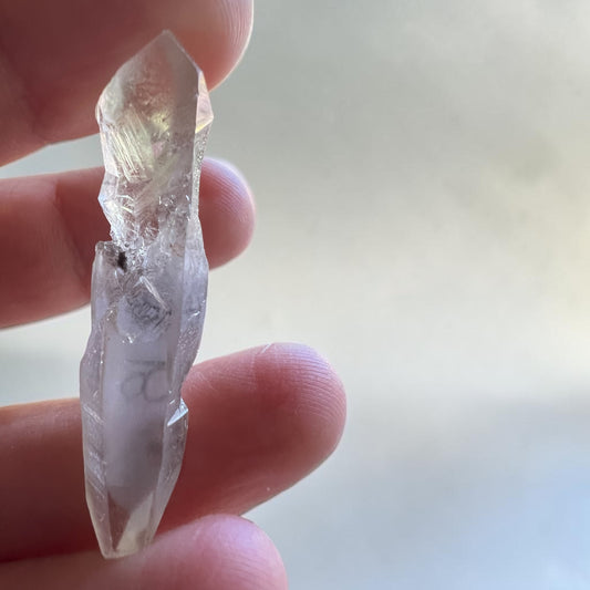 Pink Lemurian Quartz Double-Terminated Crystal