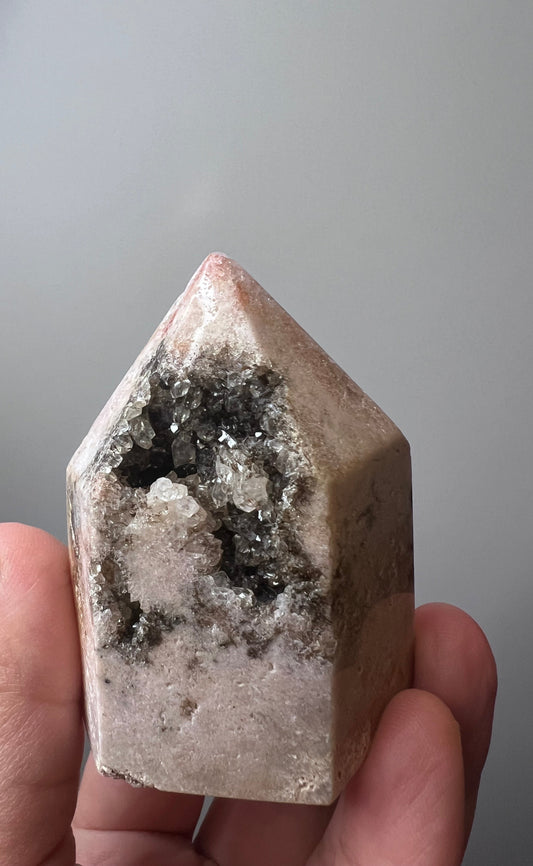 Rose Amethyst Druzy Tower - Argentina