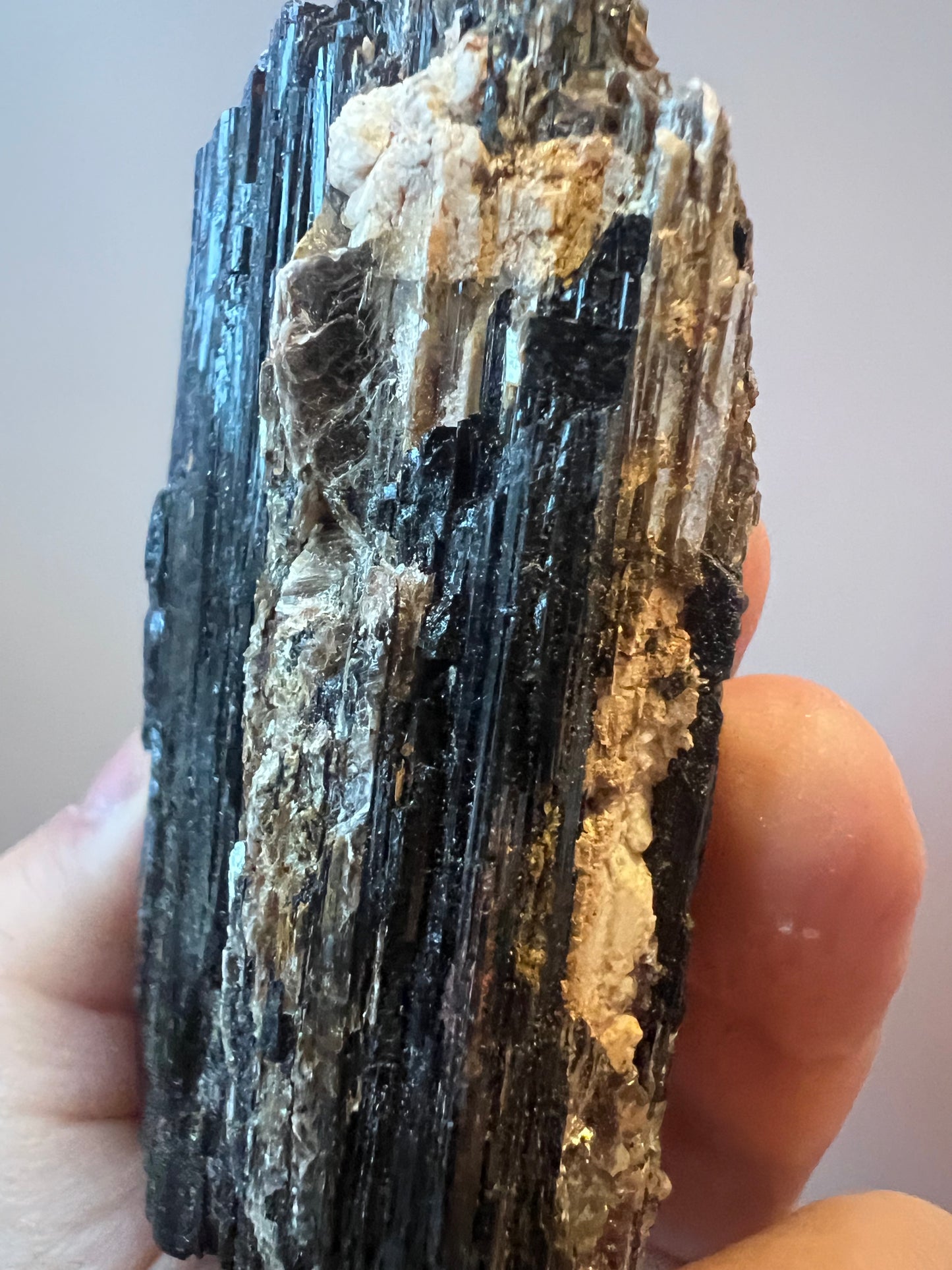 Black tourmaline with Mica Raw cluster - Brazil