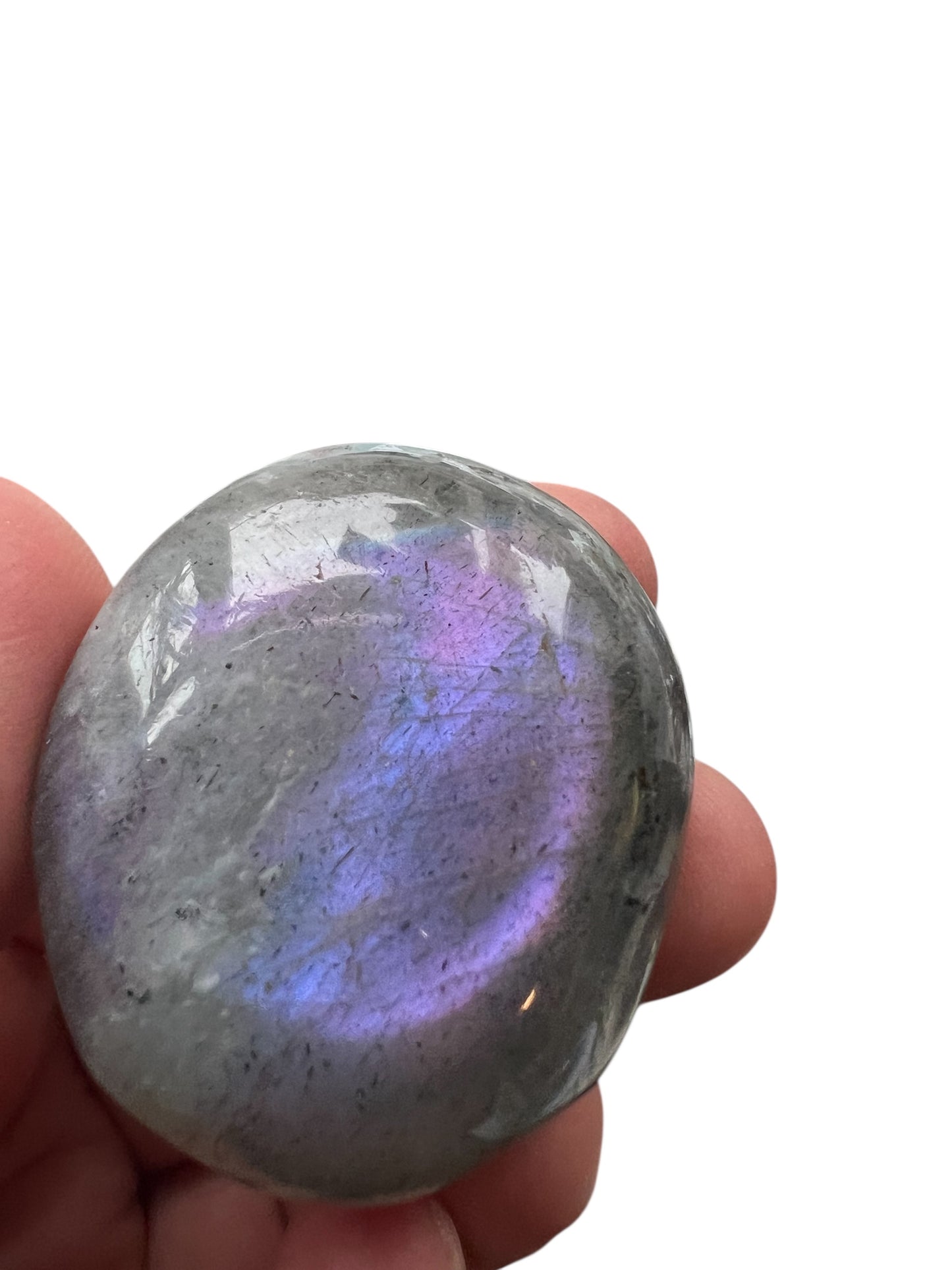 Purple Labradorite Palm Stone - Madagascar