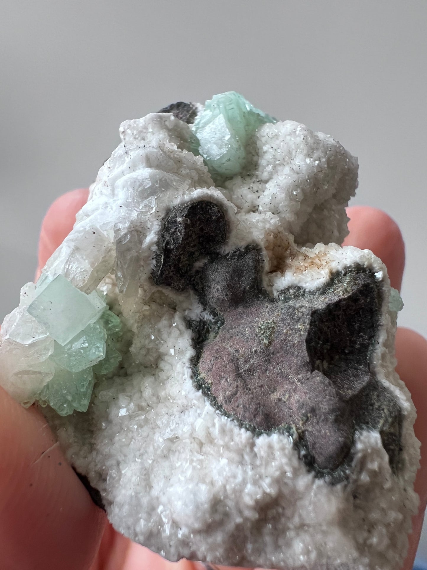 Green Apophyllite Cluster - India
