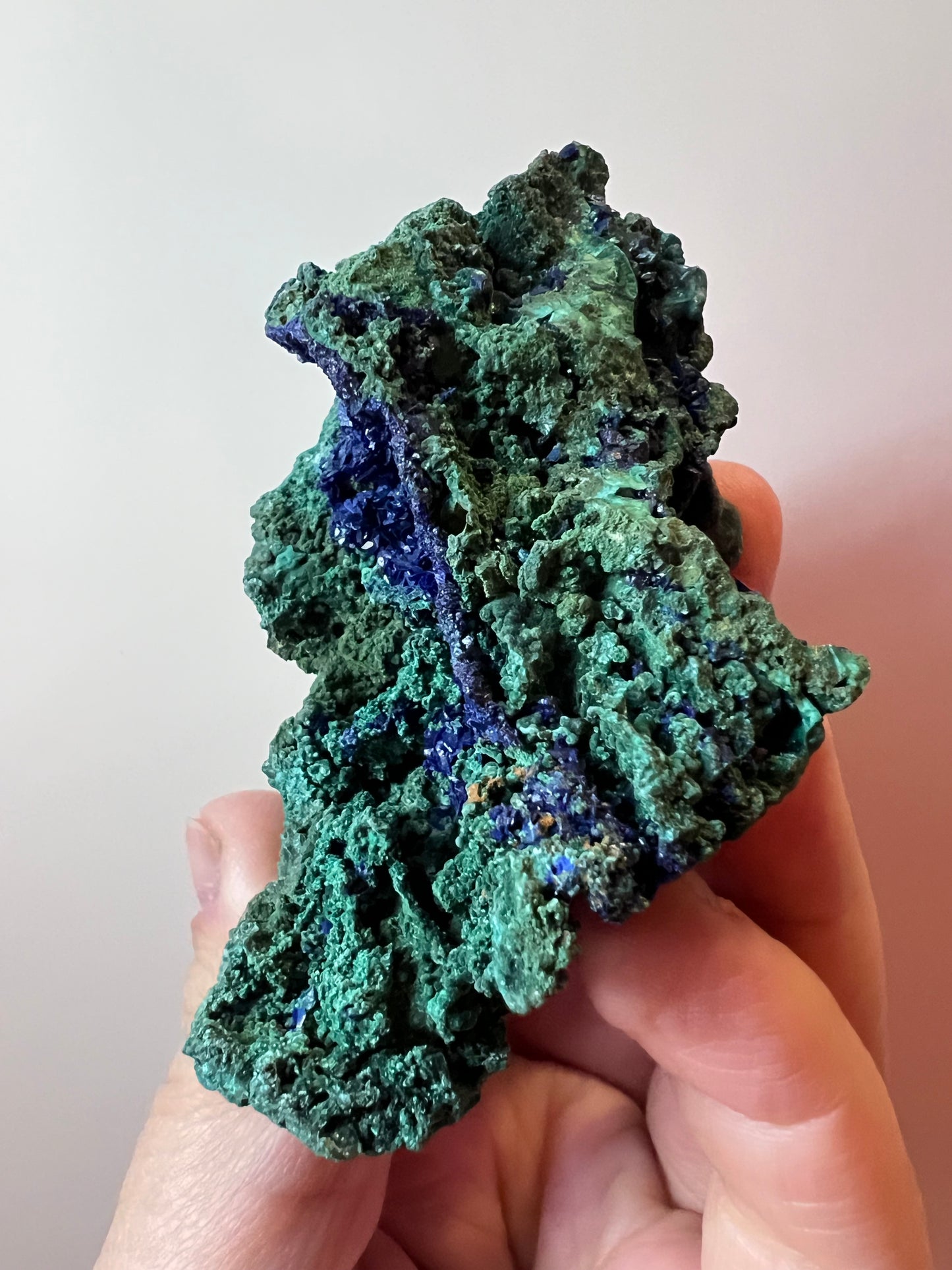 Azurite & Malachite Botryoidal Cluster - Morocco