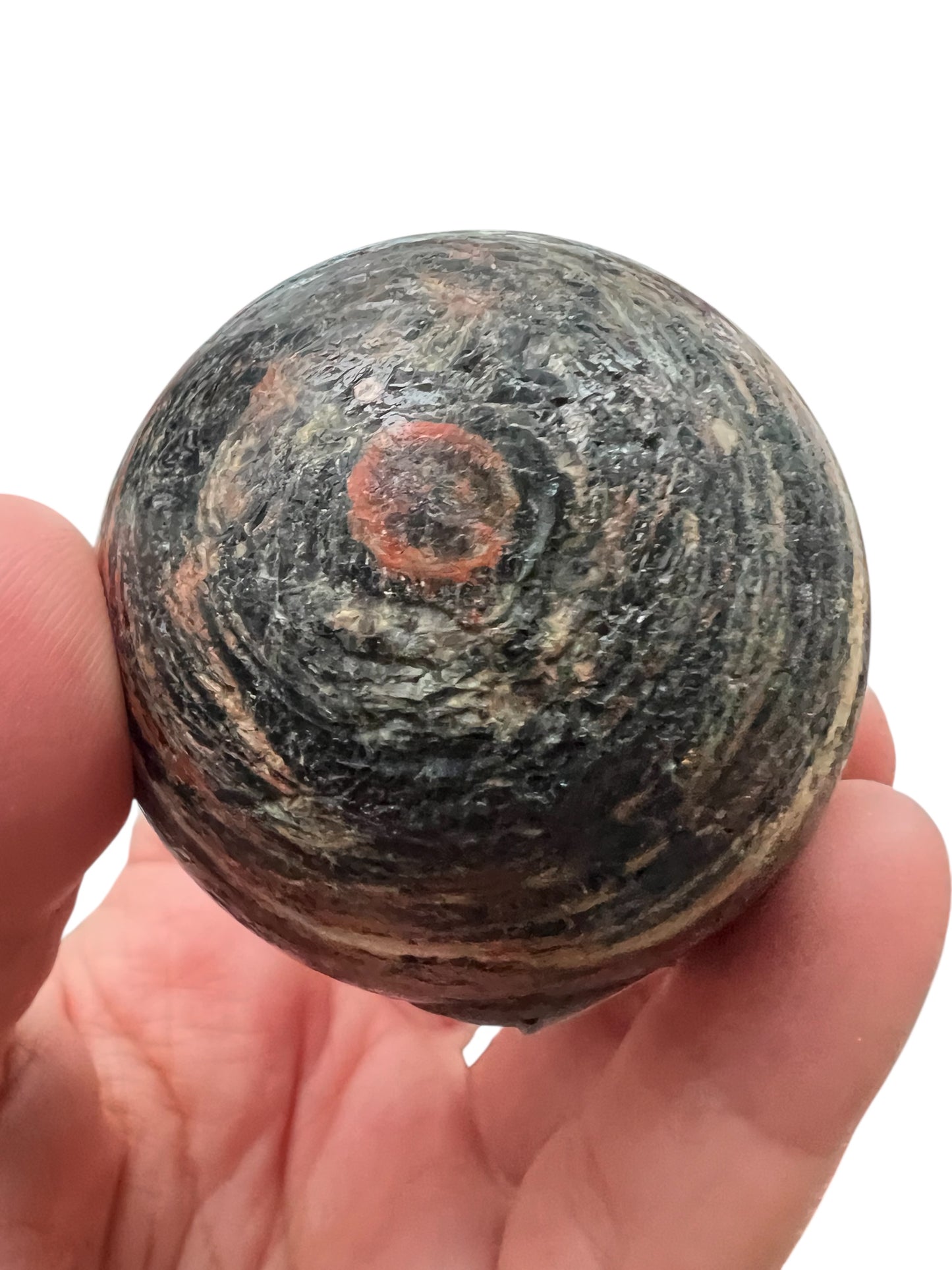 Black Tourmaline with Iron sphere - Brazil