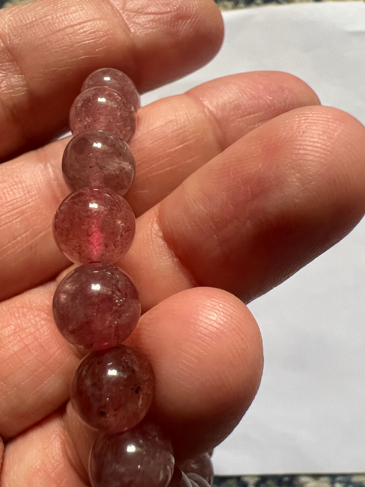 AA Strawberry Quartz Bracelet