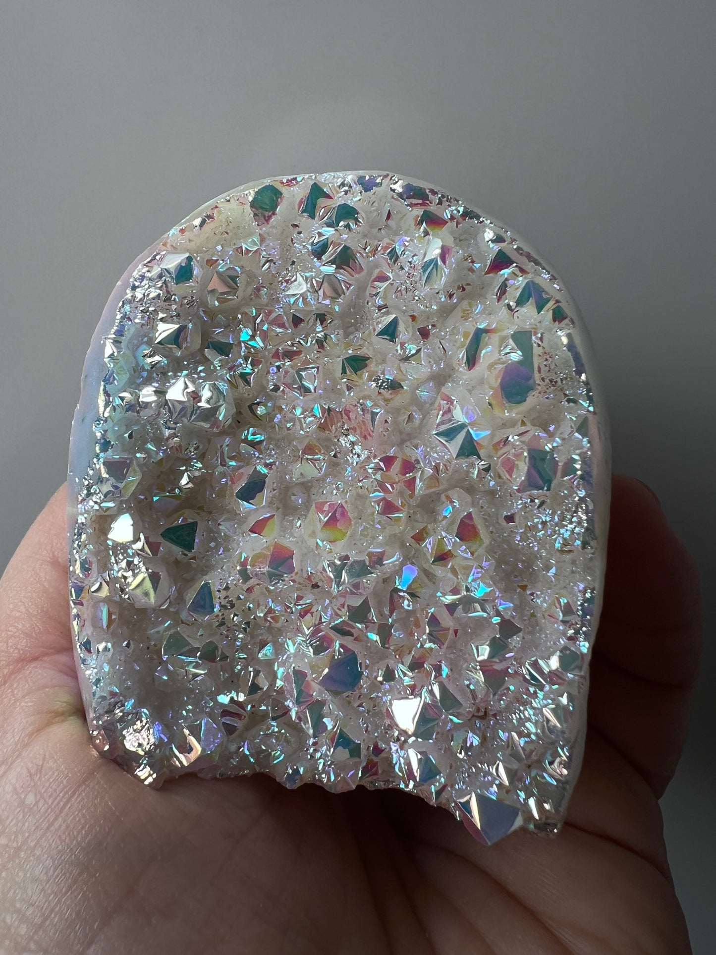 Angel Aura Quartz Geode Cluster Decorator - Brazil