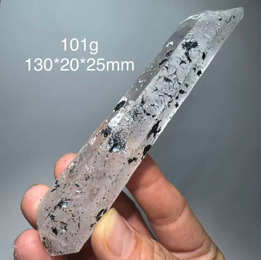 Raw Specularite (Hematite) & Clear Quartz Symbiosis – Inner Mongolia
