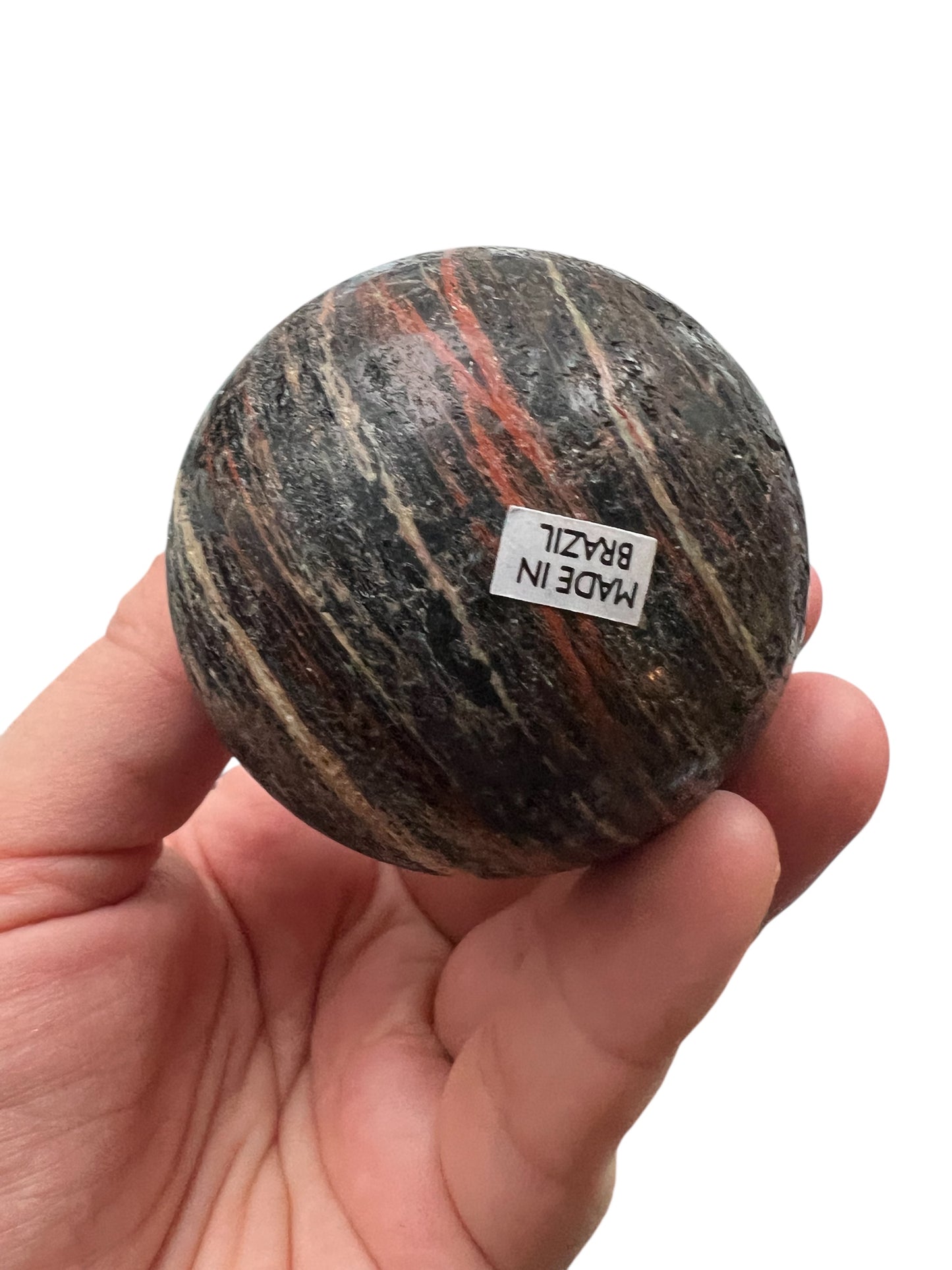 Black Tourmaline with Iron sphere - Brazil