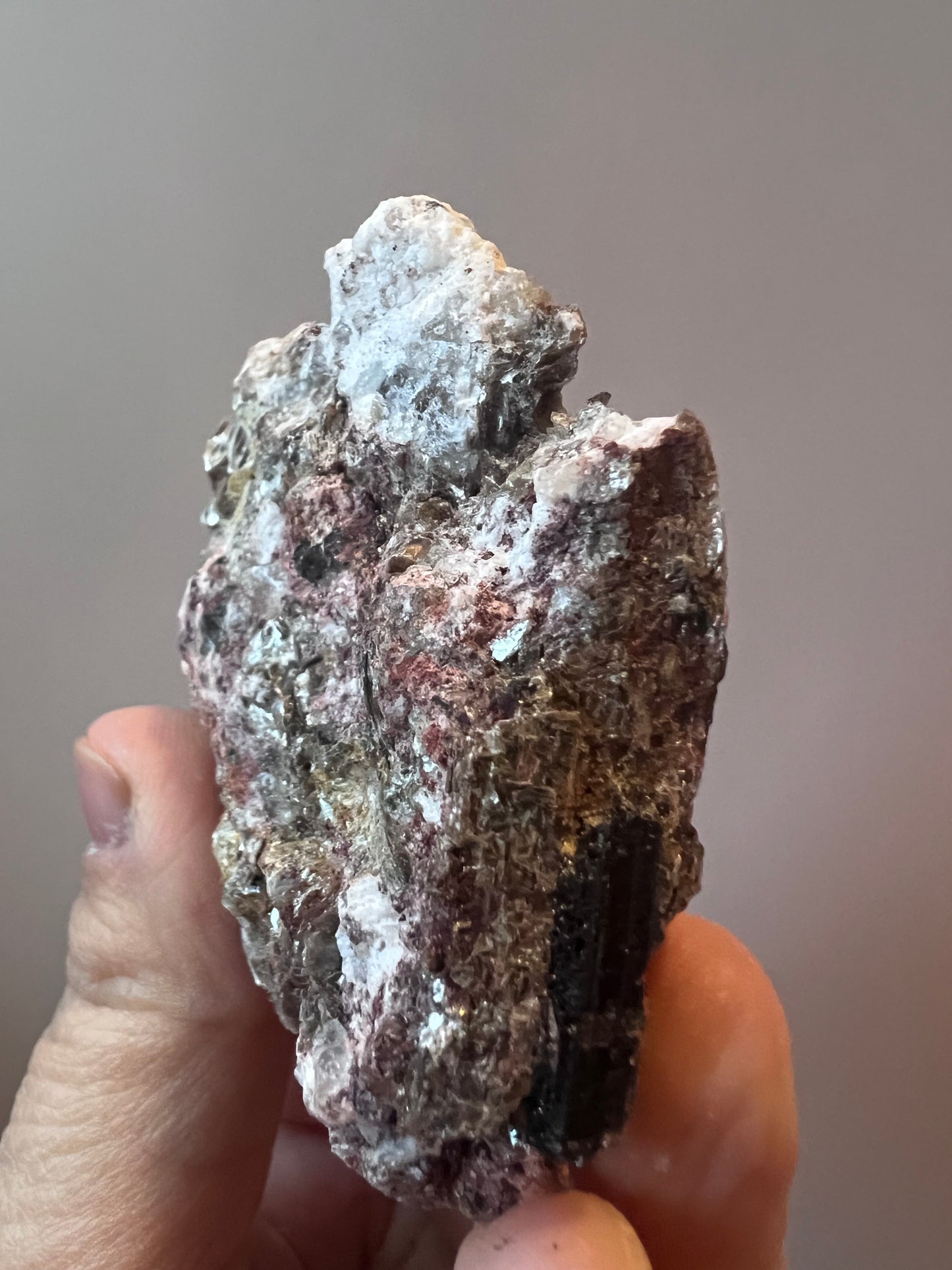 Black Tourmaline with Mica Raw Cluster - Brazil