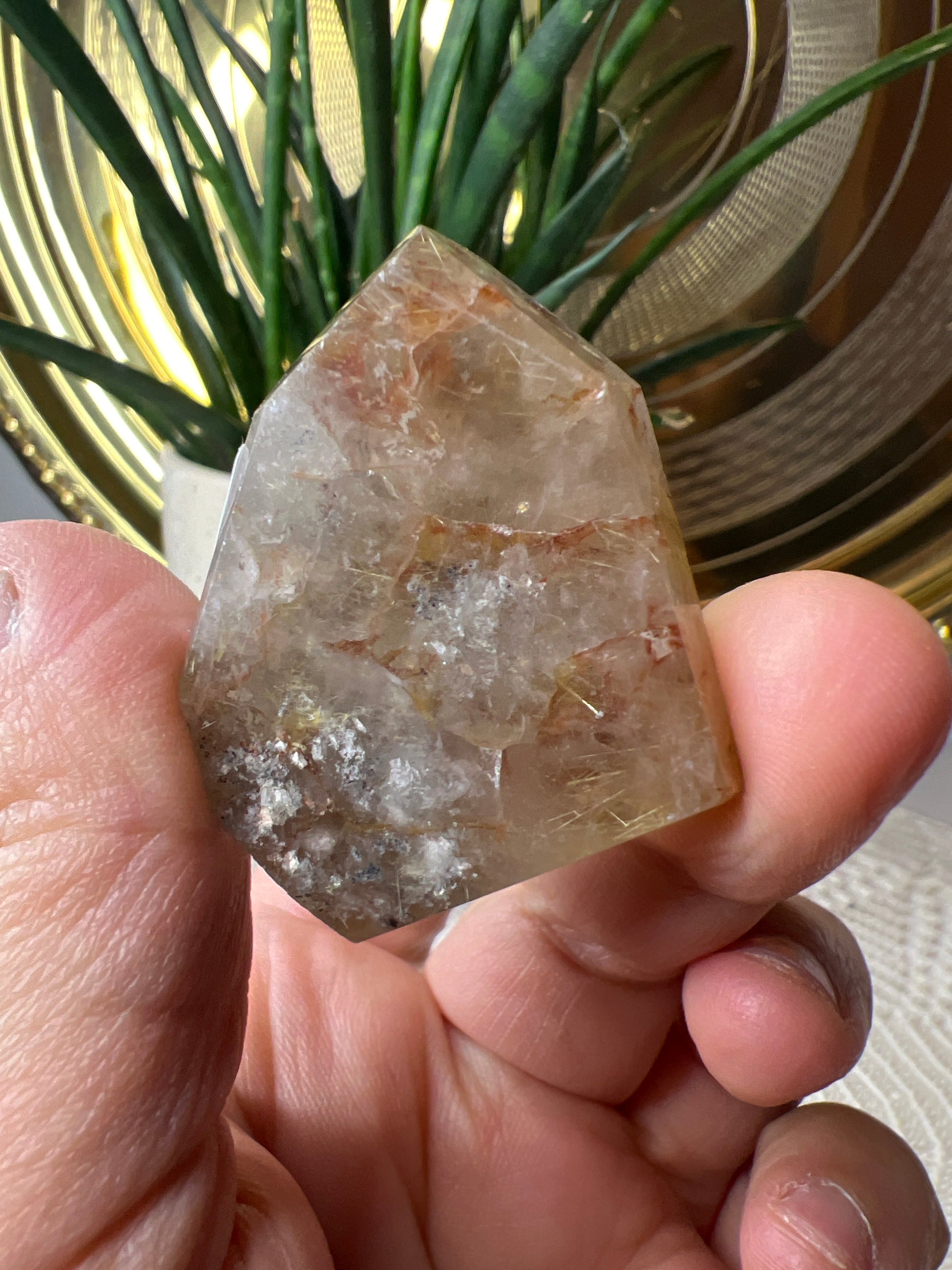 Ruitilated with Fire Quartz - Raven + Sage