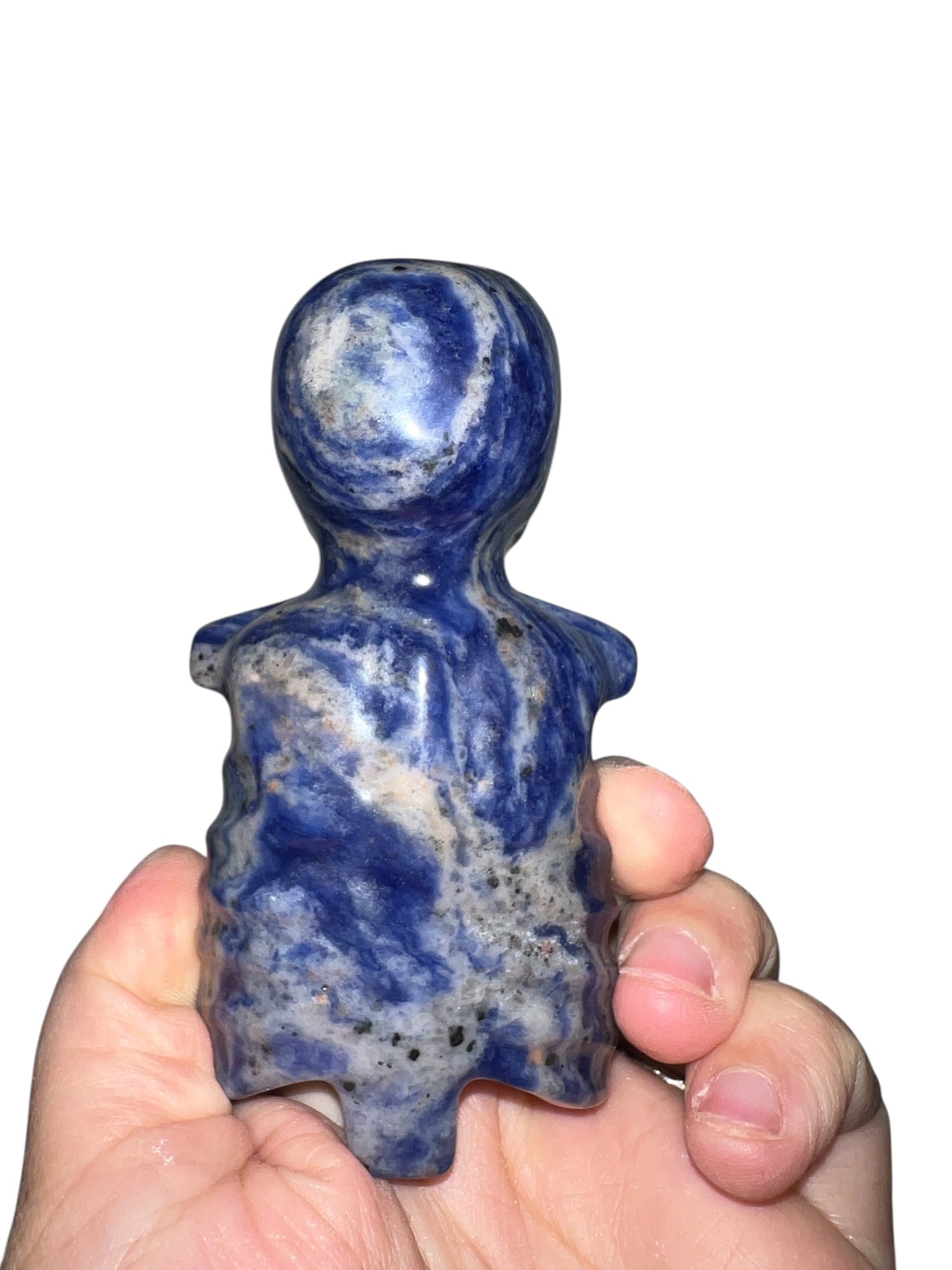 Sodalite Skeleton Carving - Afghanistan